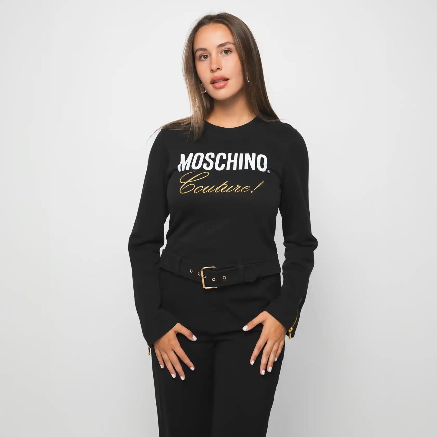 MOSCHINO COUTURE BLACK HOODIE