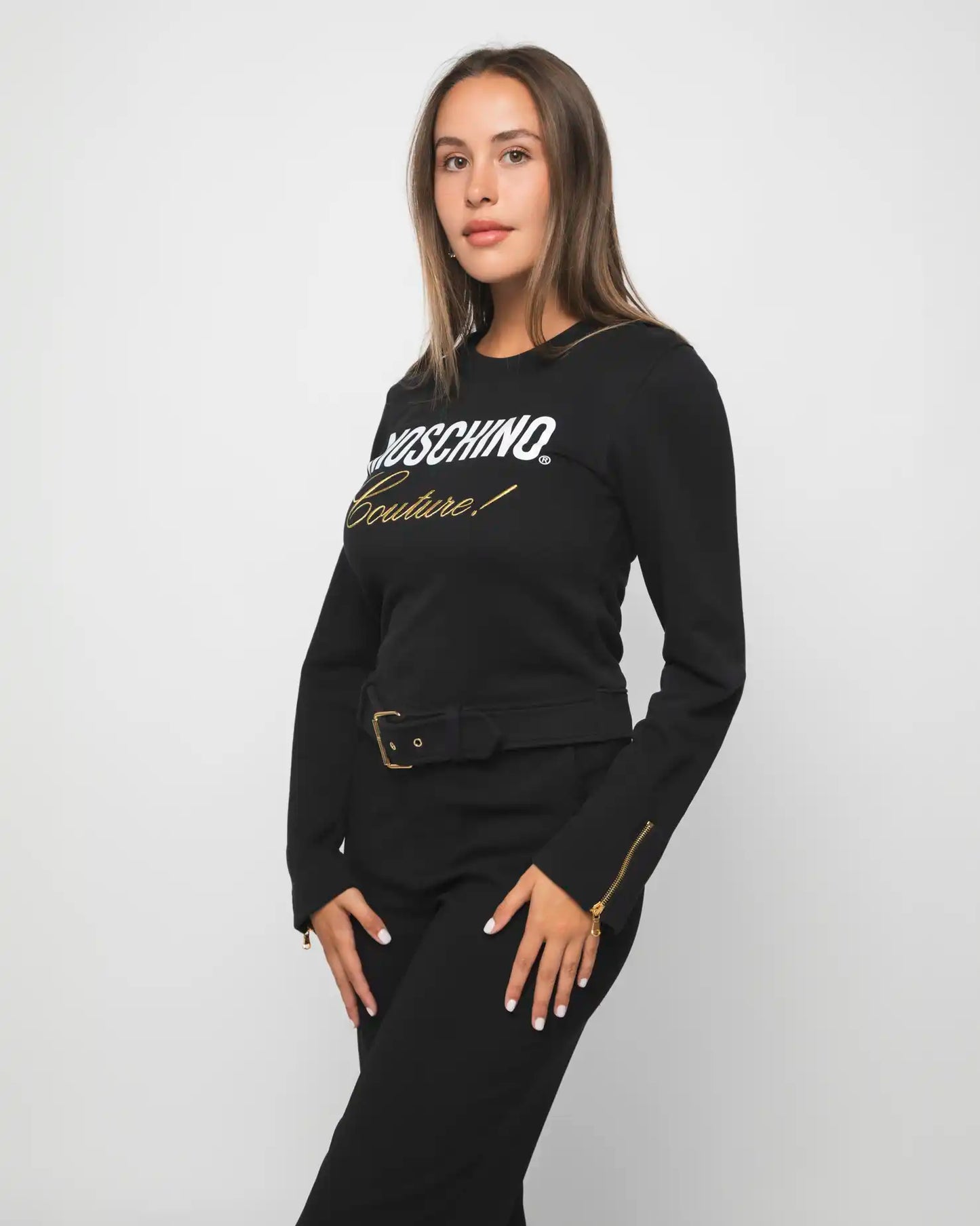 MOSCHINO COUTURE BLACK HOODIE