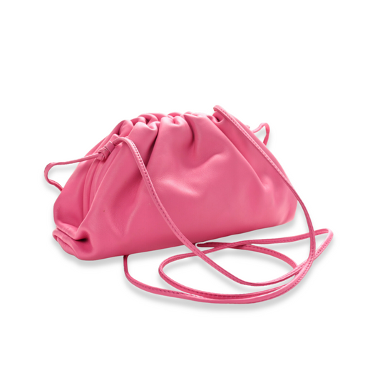 BOTTEGA VENETA PINK MINI POUCH CROSSBODY BAG