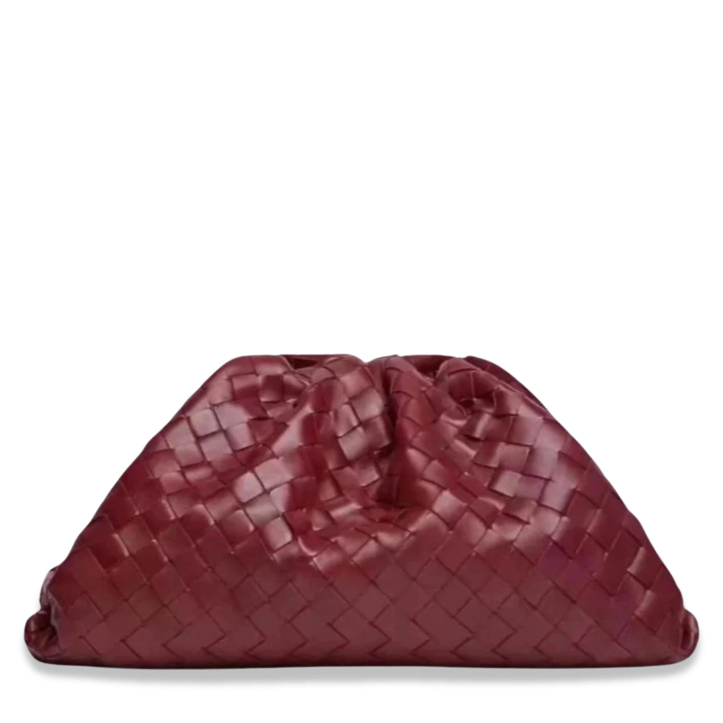 BOTTEGA VENETA BURGUNDY POUCH