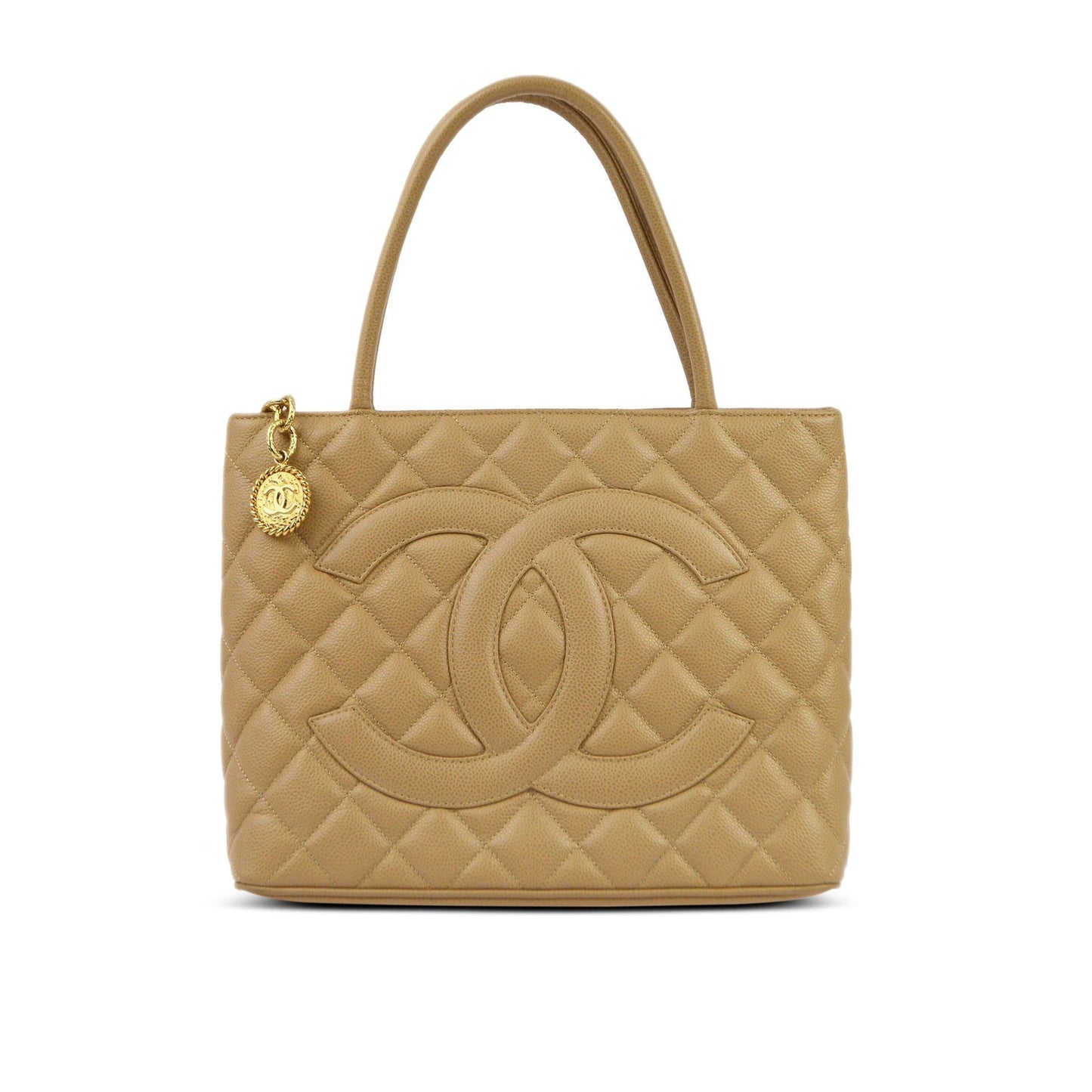 BOLSO TOTE MEDALLÓN BEIGE DE CHANEL