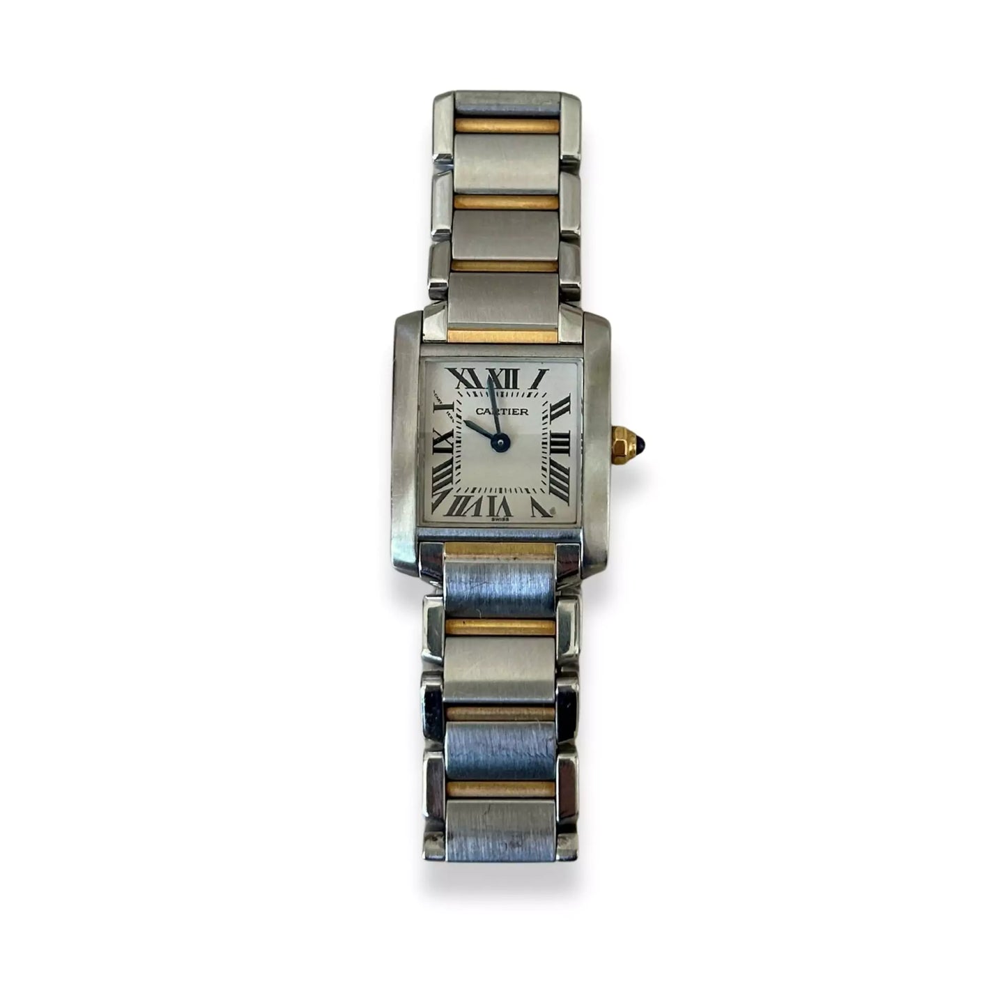 CARTIER TANK FRANÇAISE STAINLESS STEEL/ GOLD WATCH