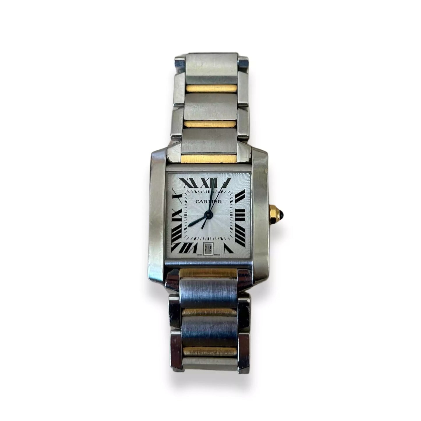 CARTIER TANK FRANÇAISE STAINLESS STEEL/ GOLD WATCH