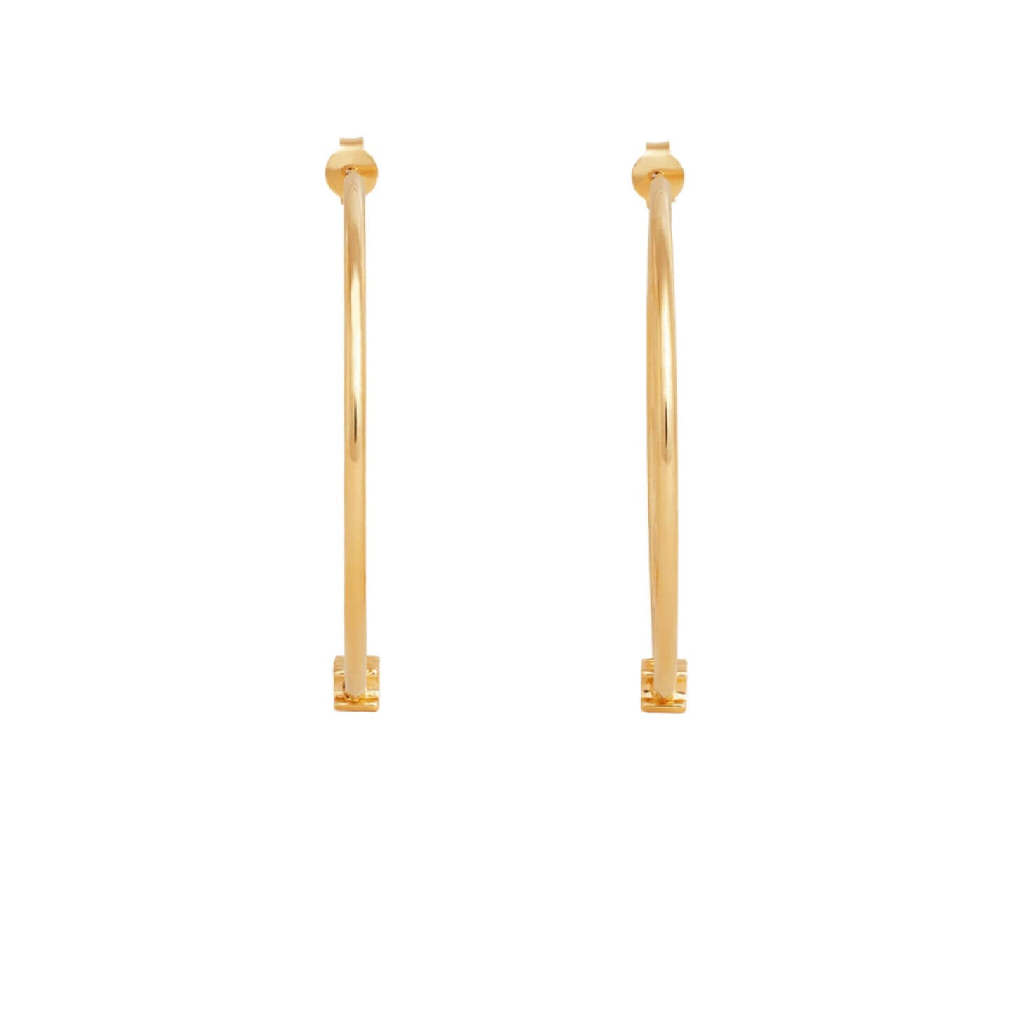 CELINE TRIOMPHE LARGE HOOPS IN BRASS WITH GOLD FINISH GOLD