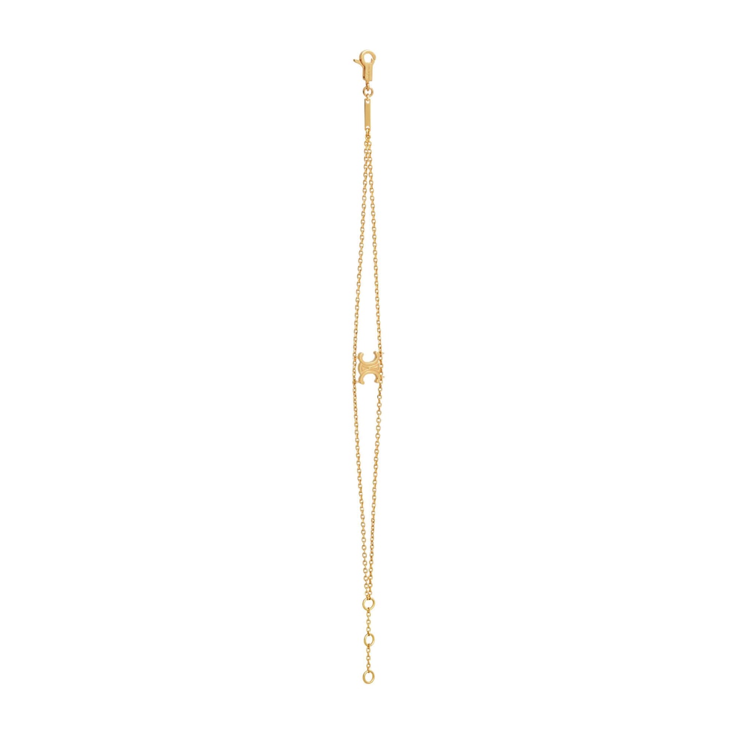 CELINE TRIOMPHE SUSPENDED BRACELET IN BRASS WITH GOLD FINISH