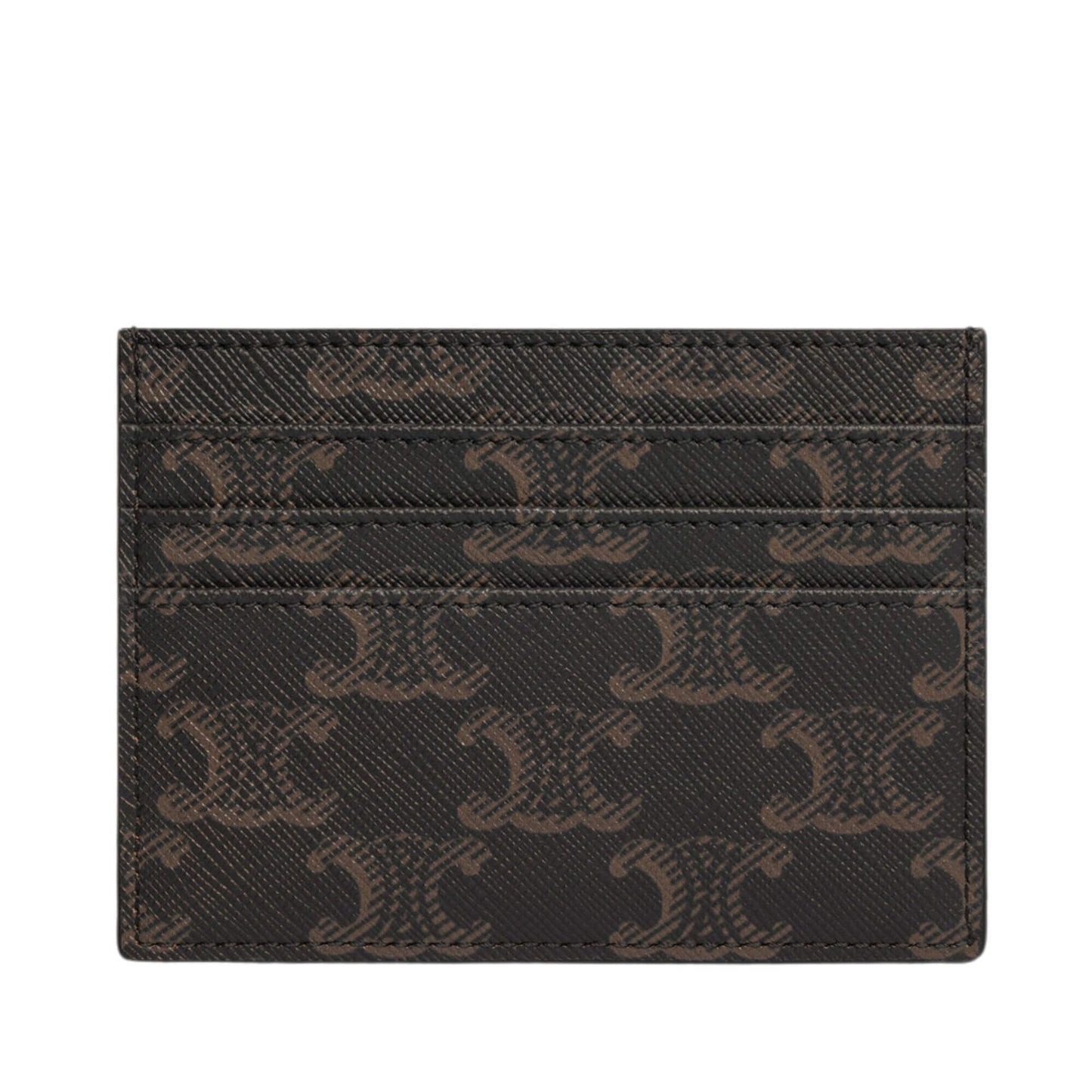 CELINE TRIOMPHE CARD HOLDER IN TRIOMPHE CANVAS TAN