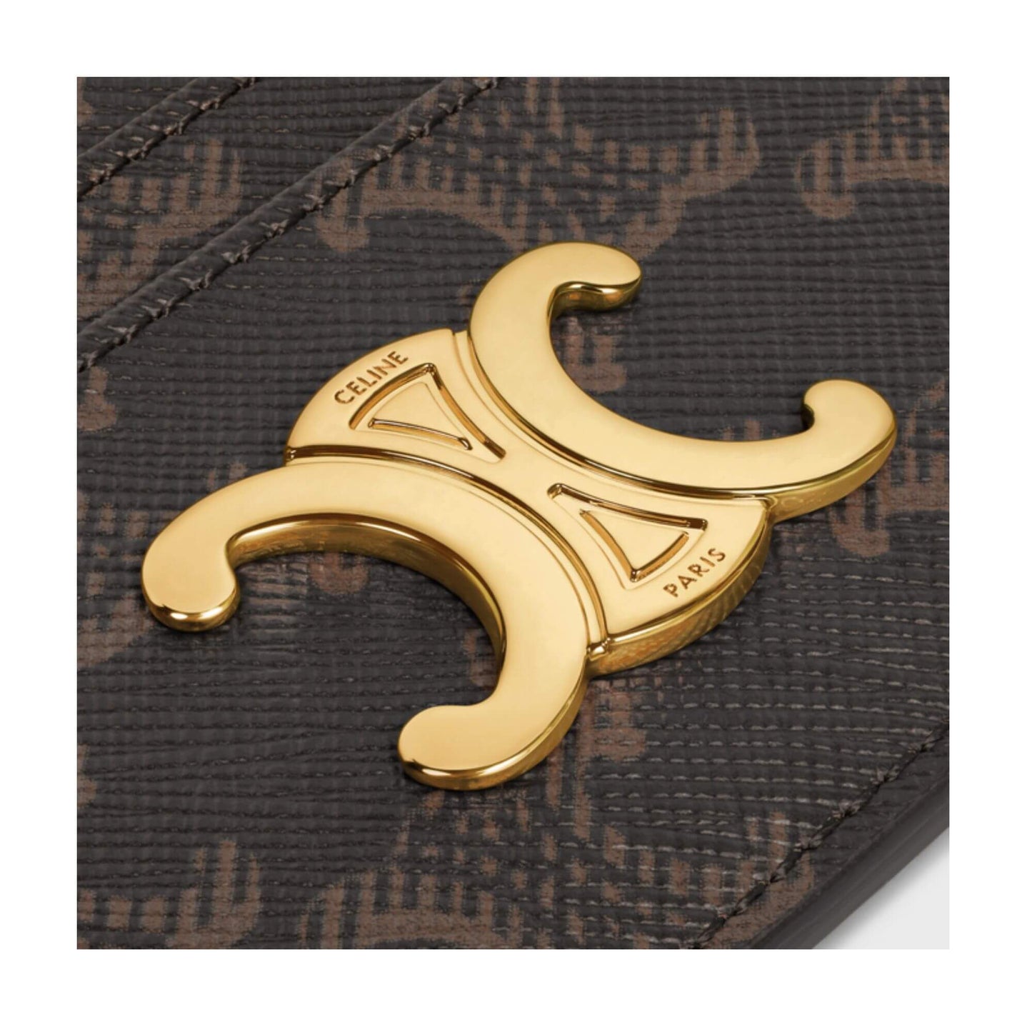 CELINE TRIOMPHE CARD HOLDER IN TRIOMPHE CANVAS TAN