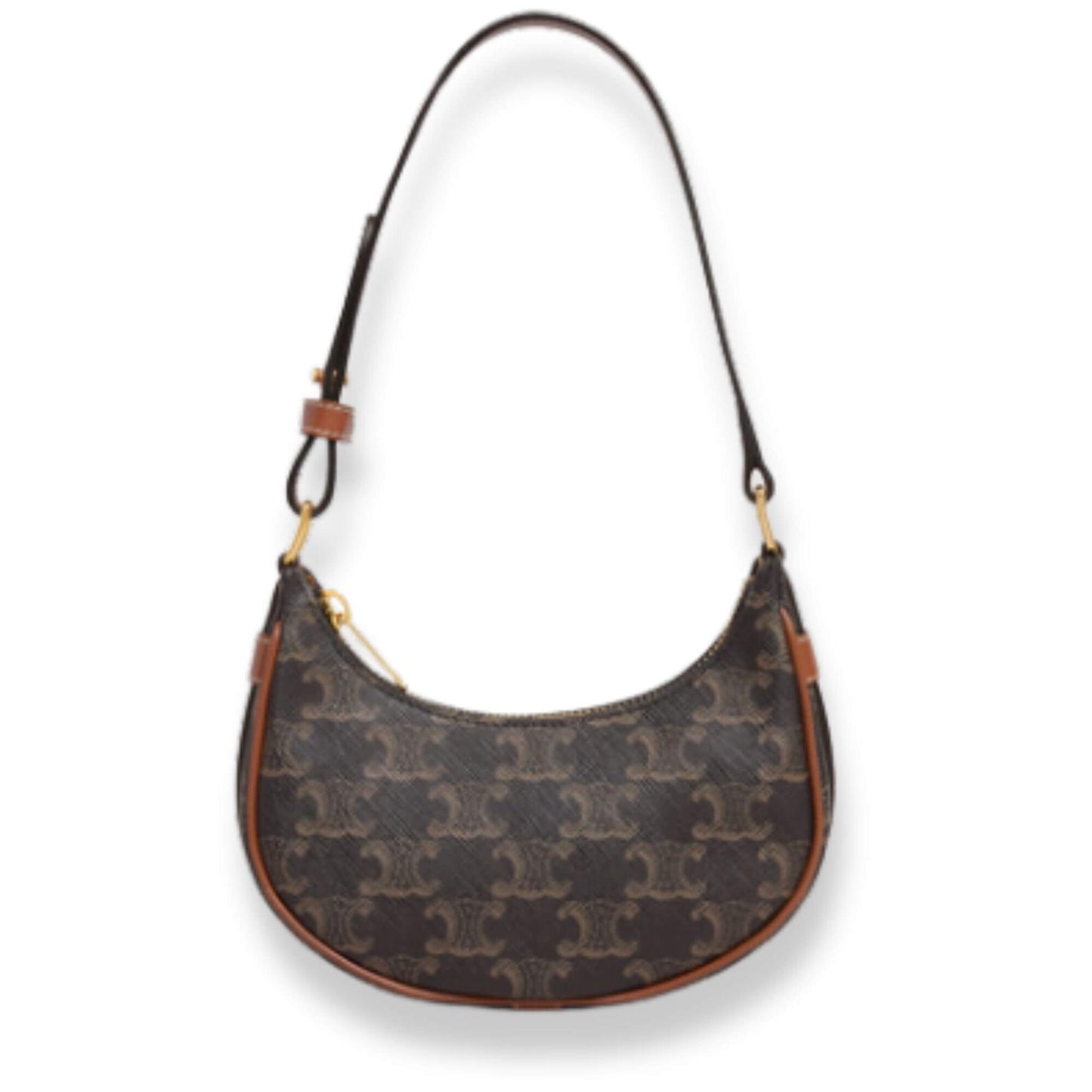 CELINE MINI AVA IN TRIOMPHE CANVAS AND CALFSKIN TAN