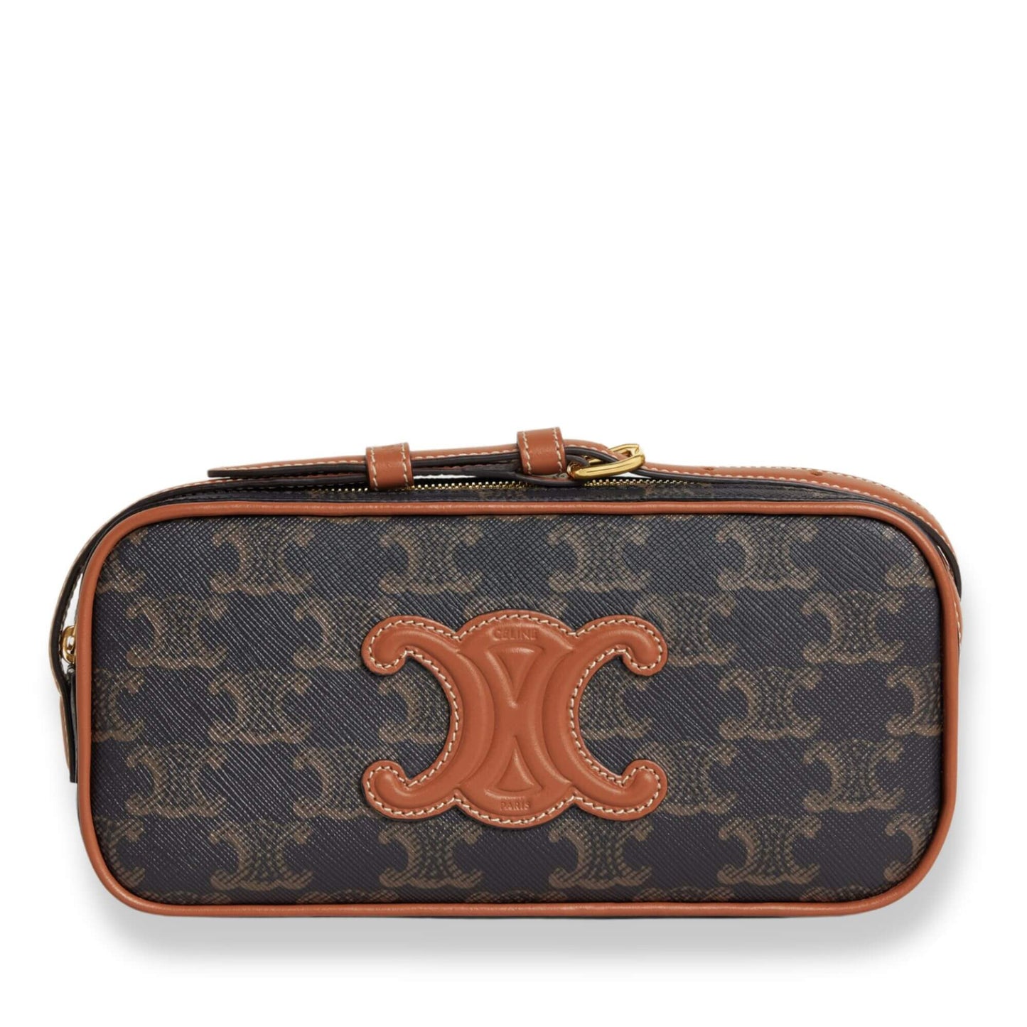 BOLSO DE HOMBRO CELINE MINI CAMERA CUIR TRIOMPHE EN LONA TRIOMPHE Y PIEL DE BECERRO
