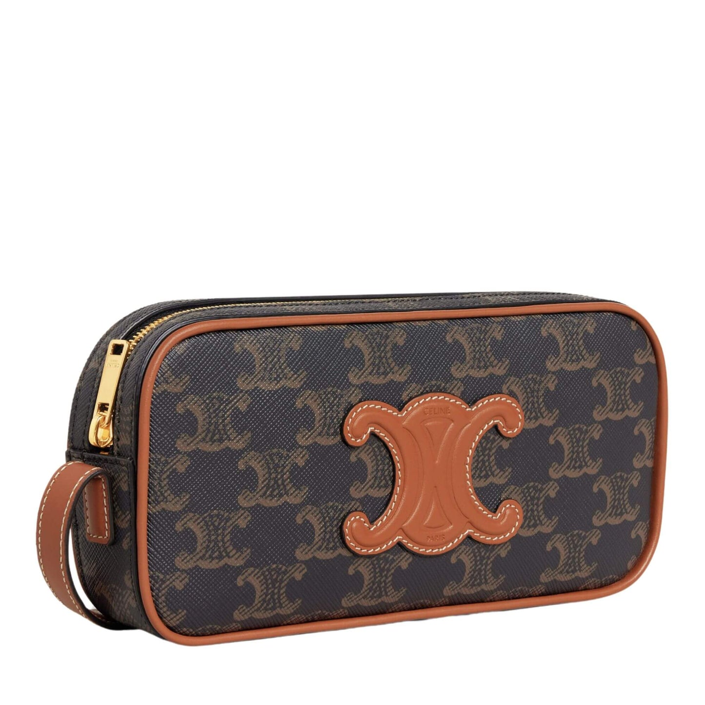 BOLSO DE HOMBRO CELINE MINI CAMERA CUIR TRIOMPHE EN LONA TRIOMPHE Y PIEL DE BECERRO