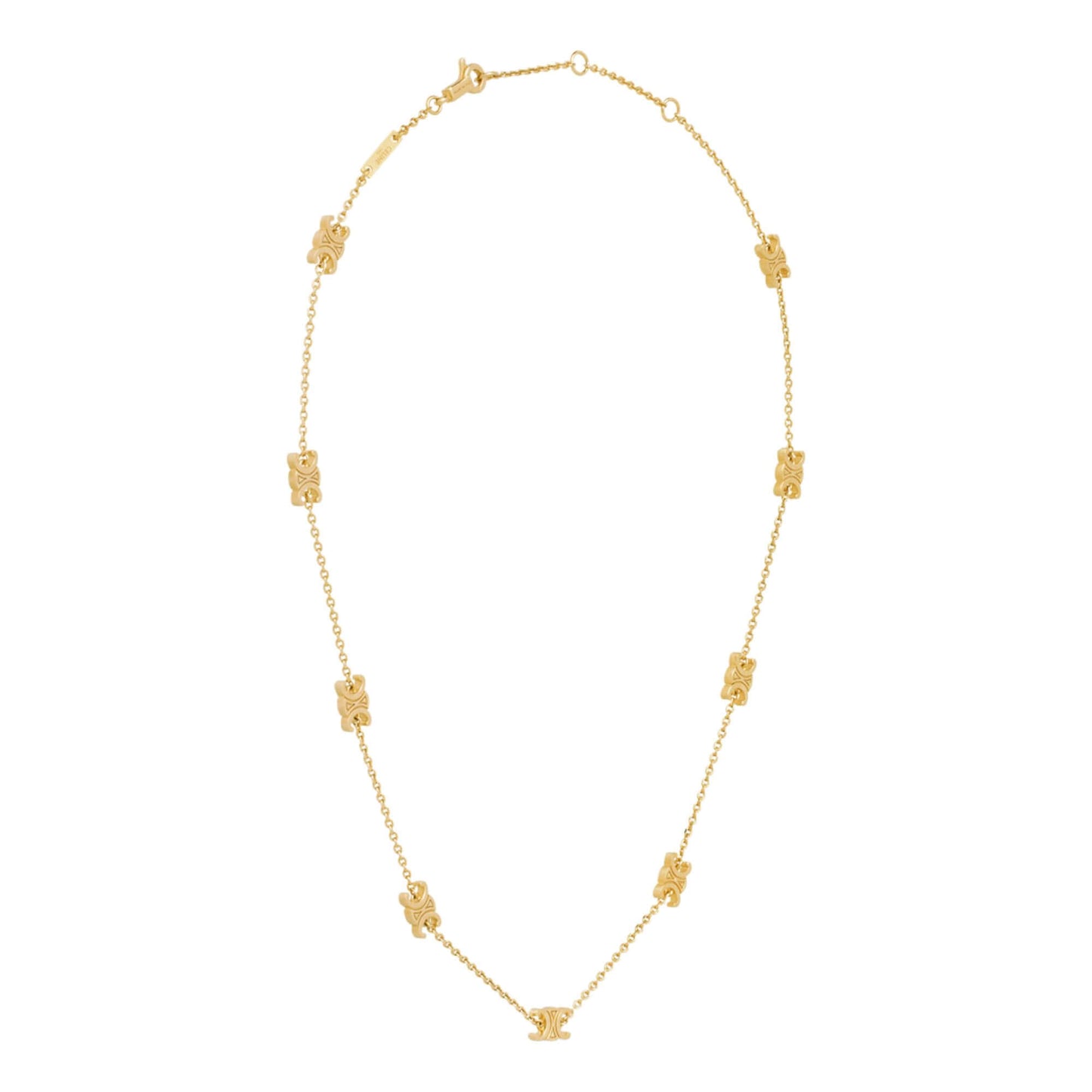 CELINE TRIOMPHE MINI TRIOMPHE NECKLACE IN BRASS WITH GOLD FINISH