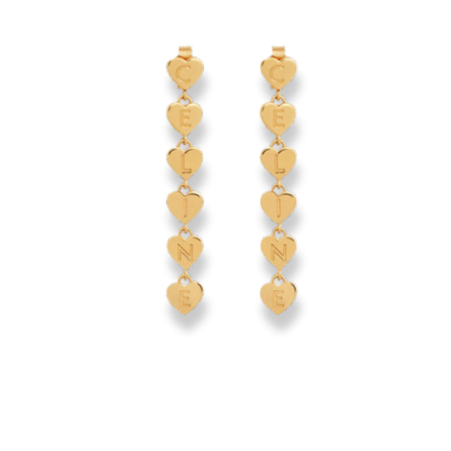 CELINE CŒUR EARRINGS IN BRASS WITH GOLD FINISH GOLD