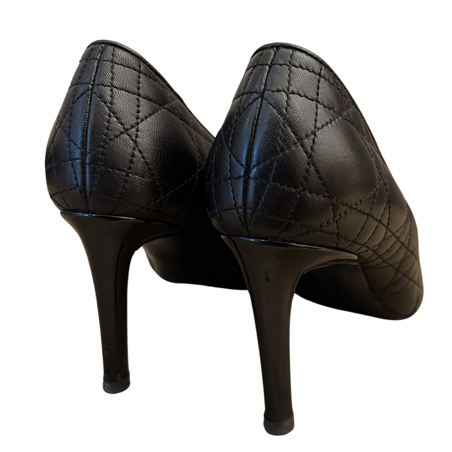 DIOR BLACK CANNAGE SHINE POINTY STILETTOS