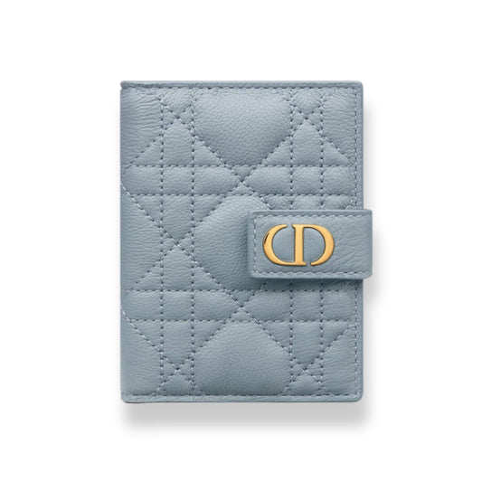DIOR BLUE VERTICAL CARO WALLET