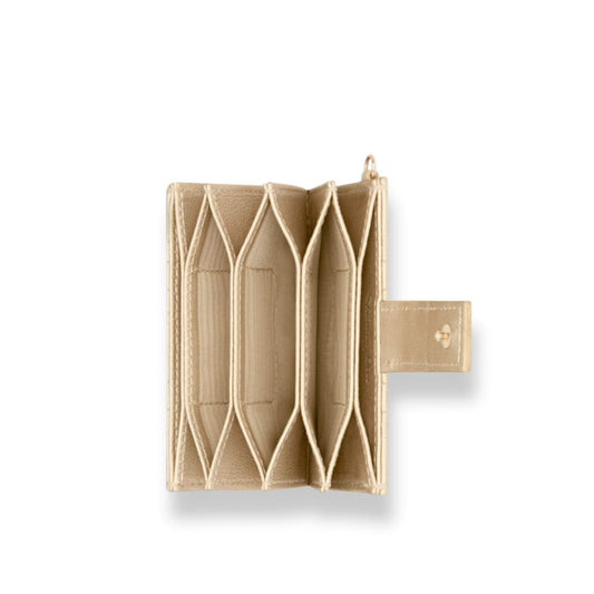 DIOR GOLDEN LADY DIOR BELLOWS COMPARTMENTS WALLET