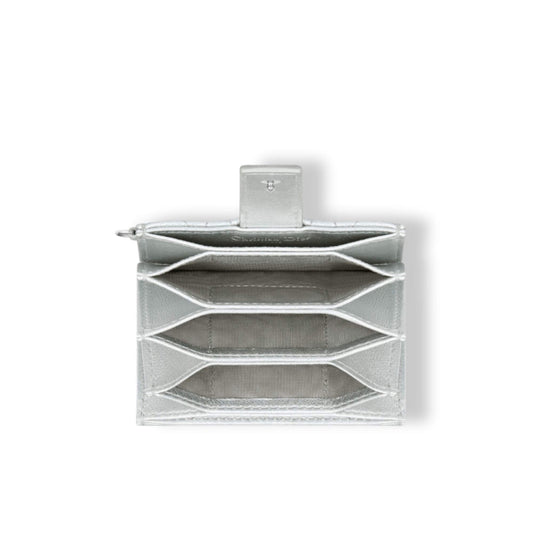 DIOR SILVER LADY DIOR BELLOWS COMPARTMENTS WALLET