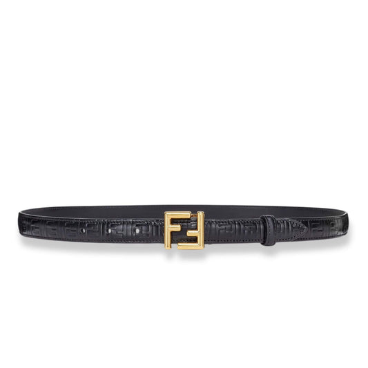 Cinturón negro FF de Fendi