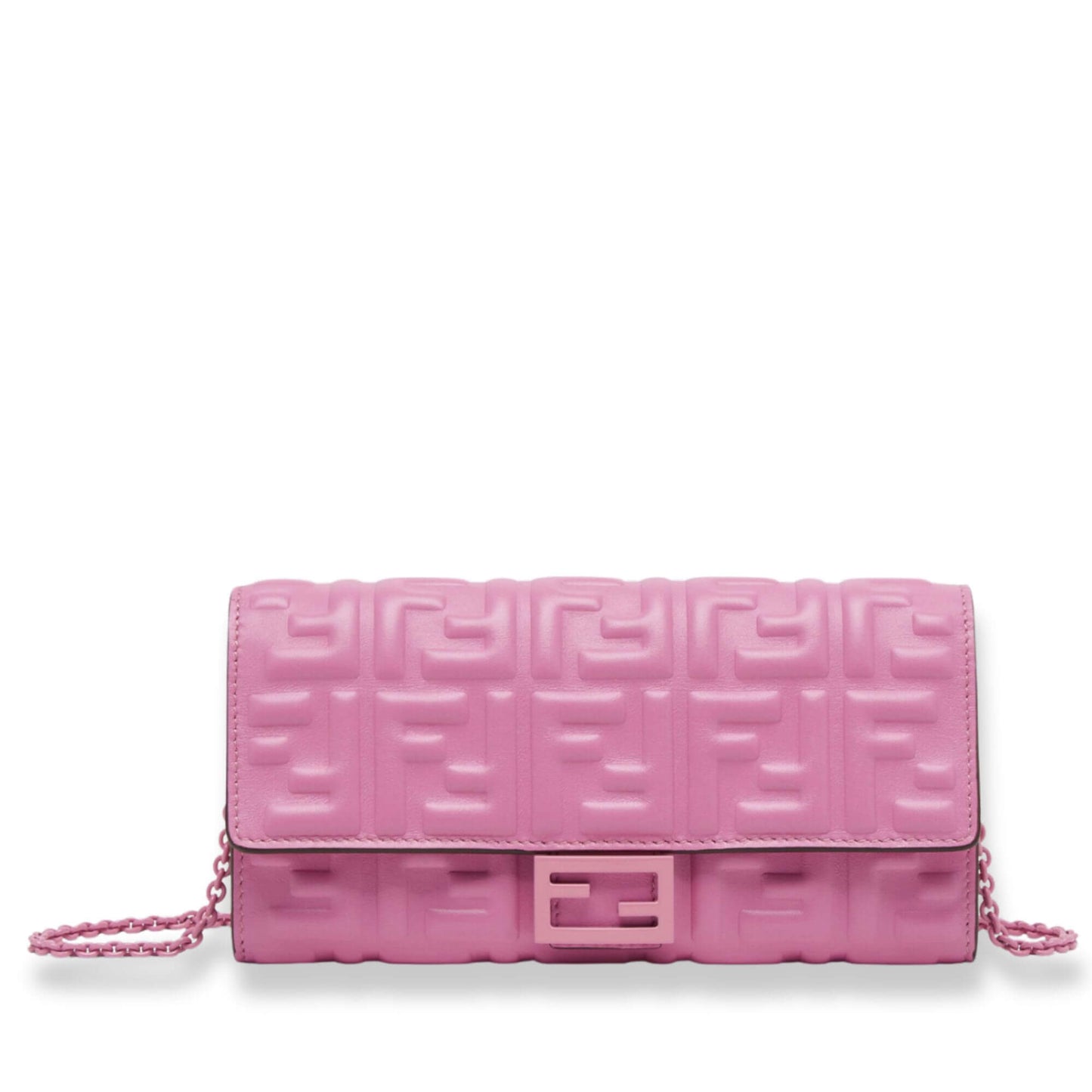 Fendi PINK CONTINENTAL BAGUETTE WALLET ON CHAIN
