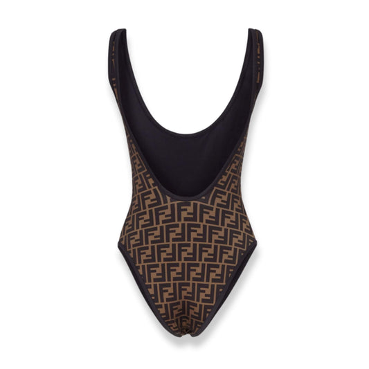 Fendi BROWN LYCRA FF SWIMSUIT