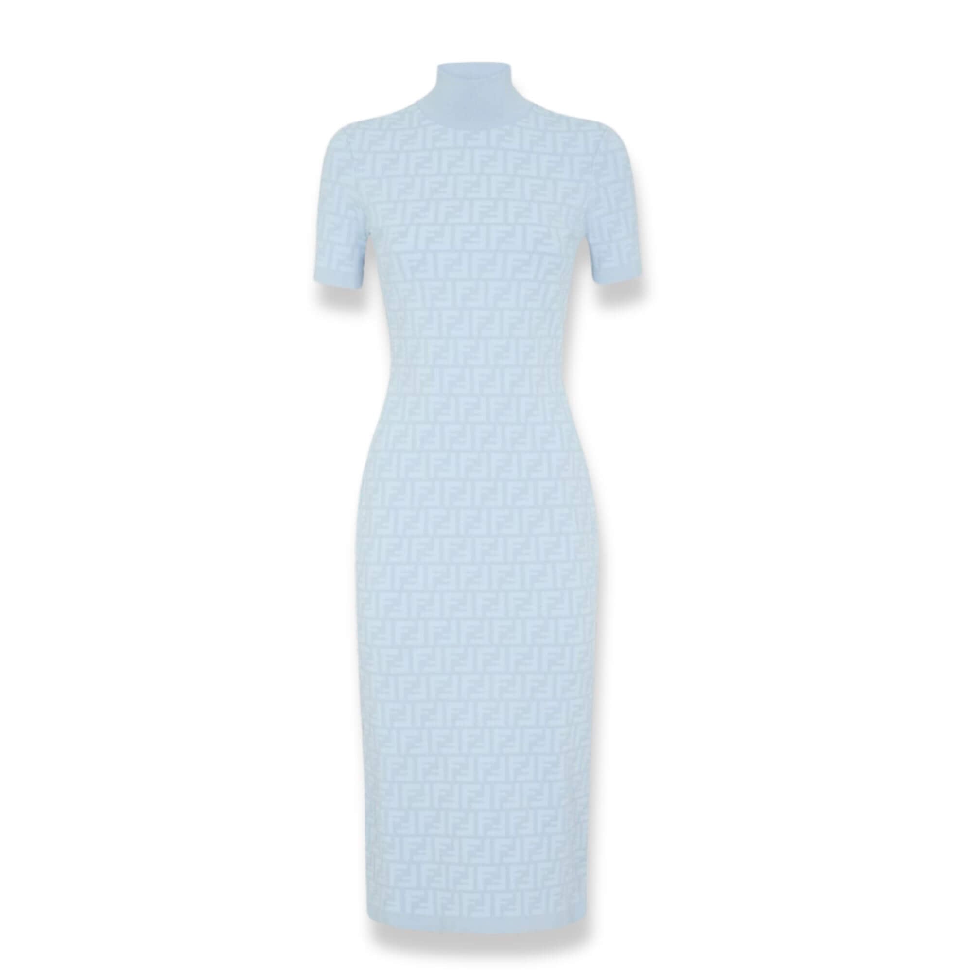 Fendi LIGHT BLUE FF VISCOSE DRESS – EYE LUXURY CONCIERGE