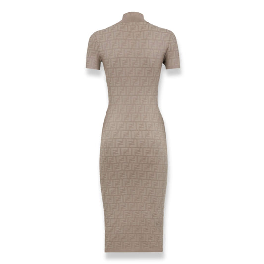 Fendi DOVE GREY FF VISCOSE DRESS