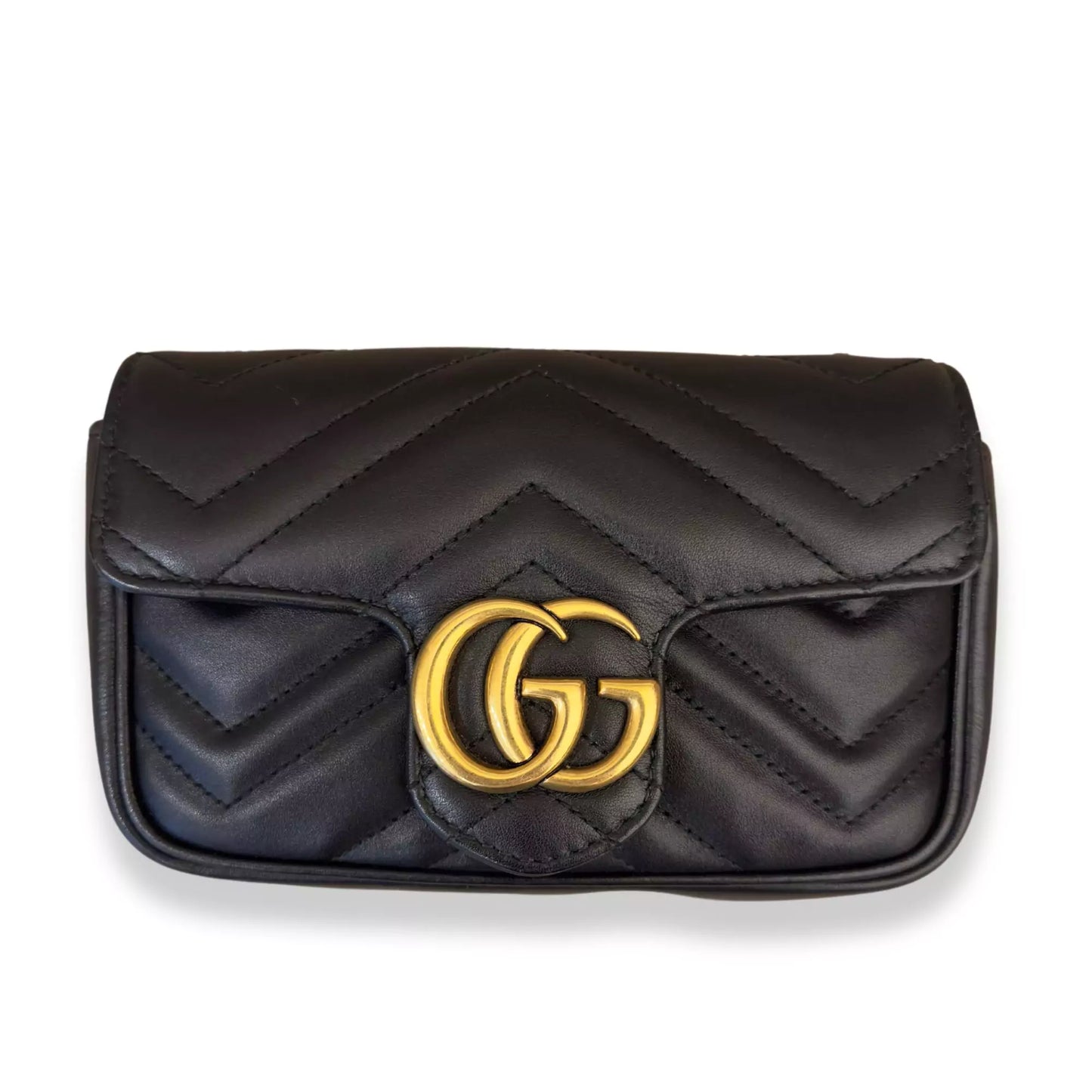 BOLSO GUCCI GG MARMONT MICRO DE PIEL NEGRA