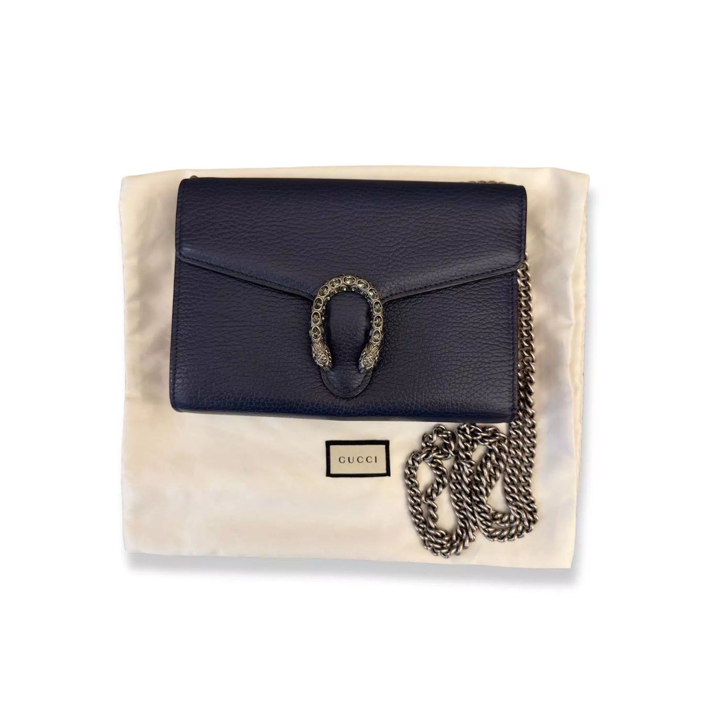 BOLSO DE CADENA DE PIEL AZUL GUCCI DIONYSIUS