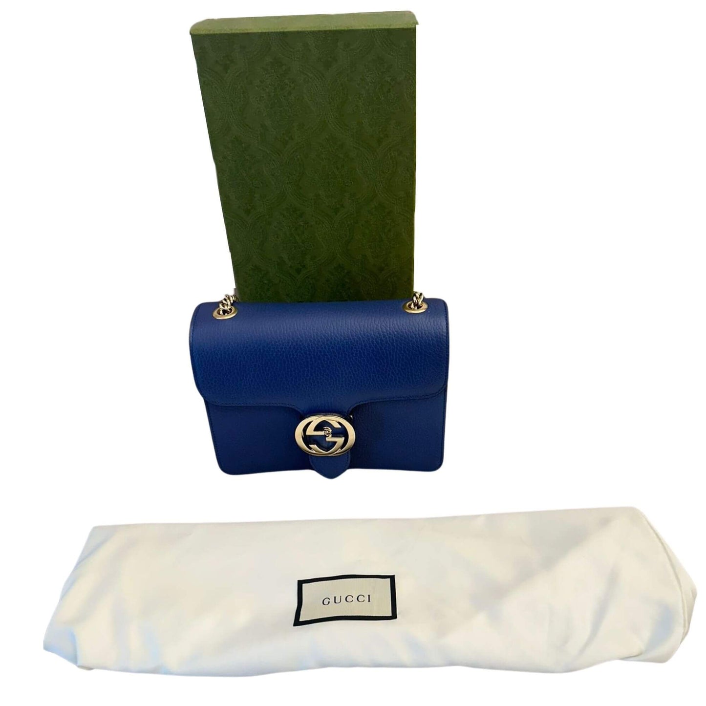 GUCCI BLUE INTERLOCKING G SHOULDER BAG