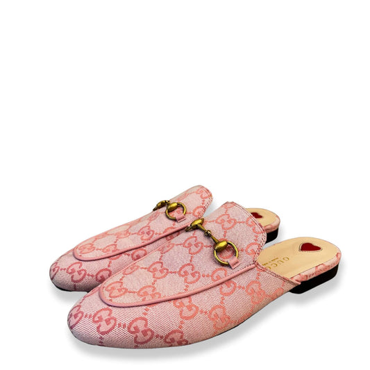 GUCCI PINK PRINCETOWN SLIPPERS