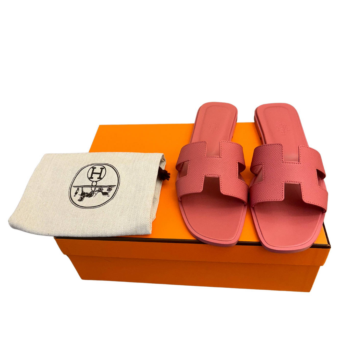 HERMÈS ORAN ROSE DE VENISE SANDALS