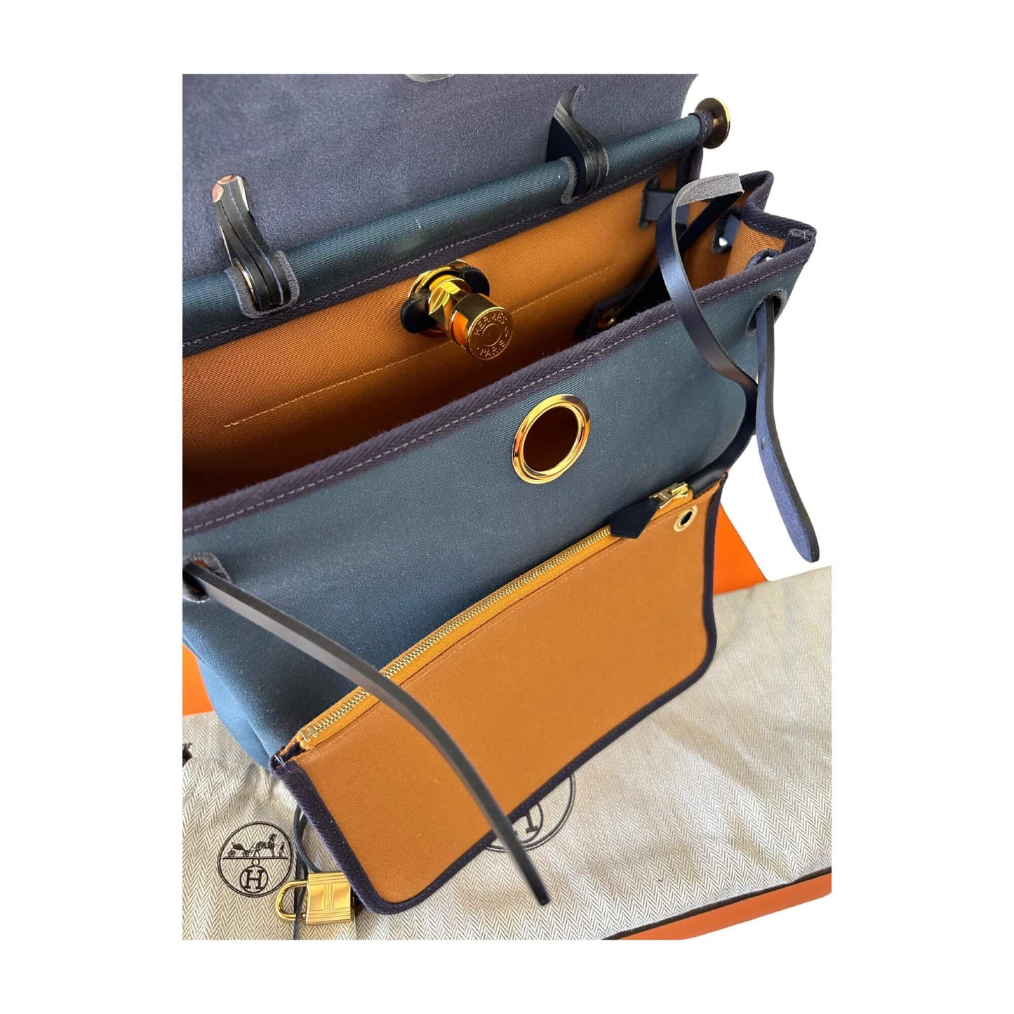 HERMÈS VERSO BLEU HERBAG 31 BAG