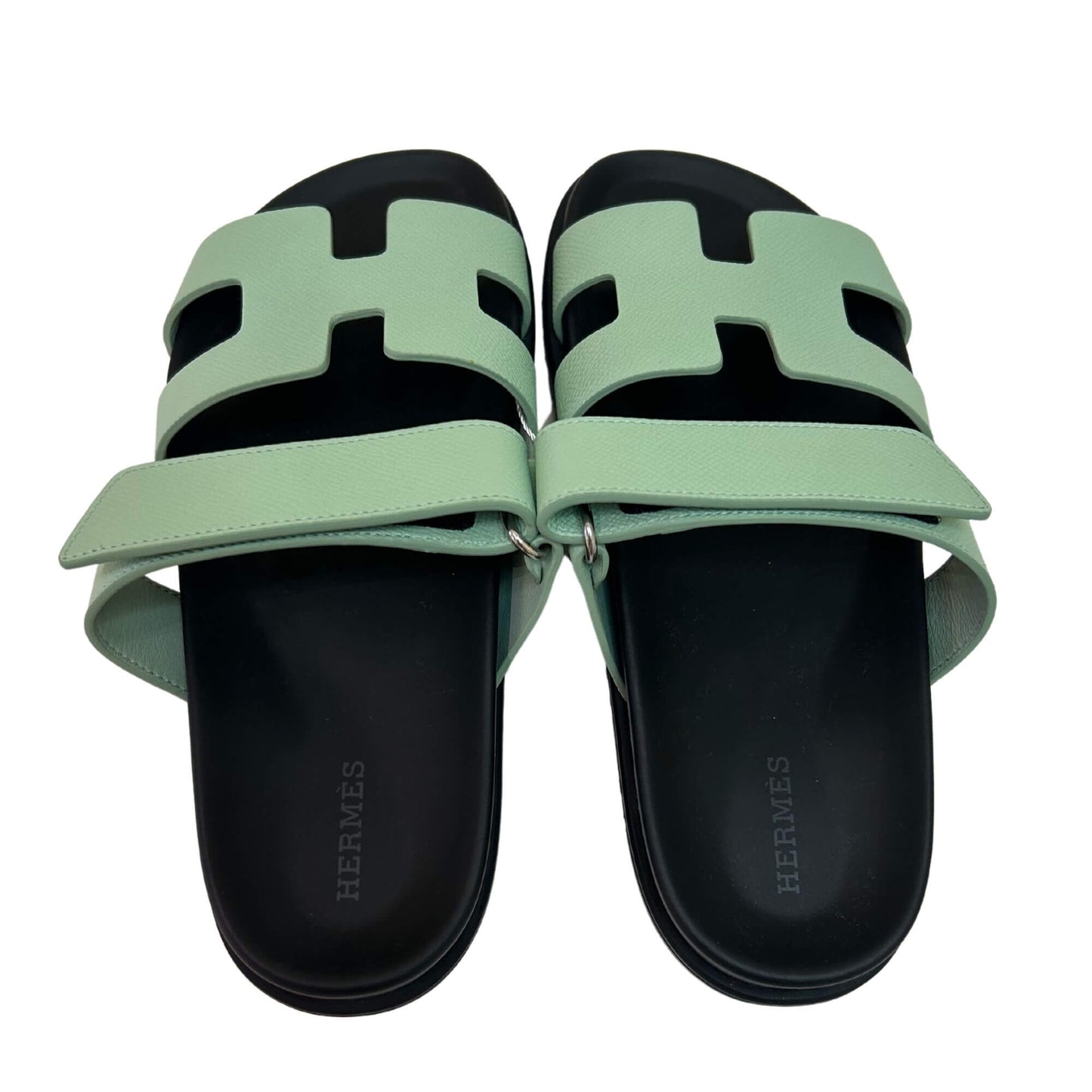 HERMÈS VERT JADE CHYPRE SANDALS