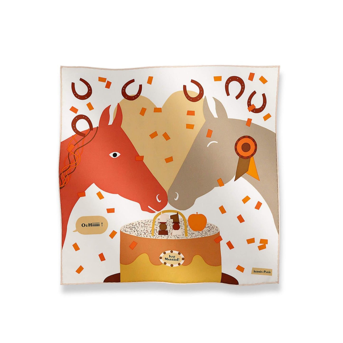 HERMÈS GAVROCHE BLANCO 45 RECIÉN CASADOS