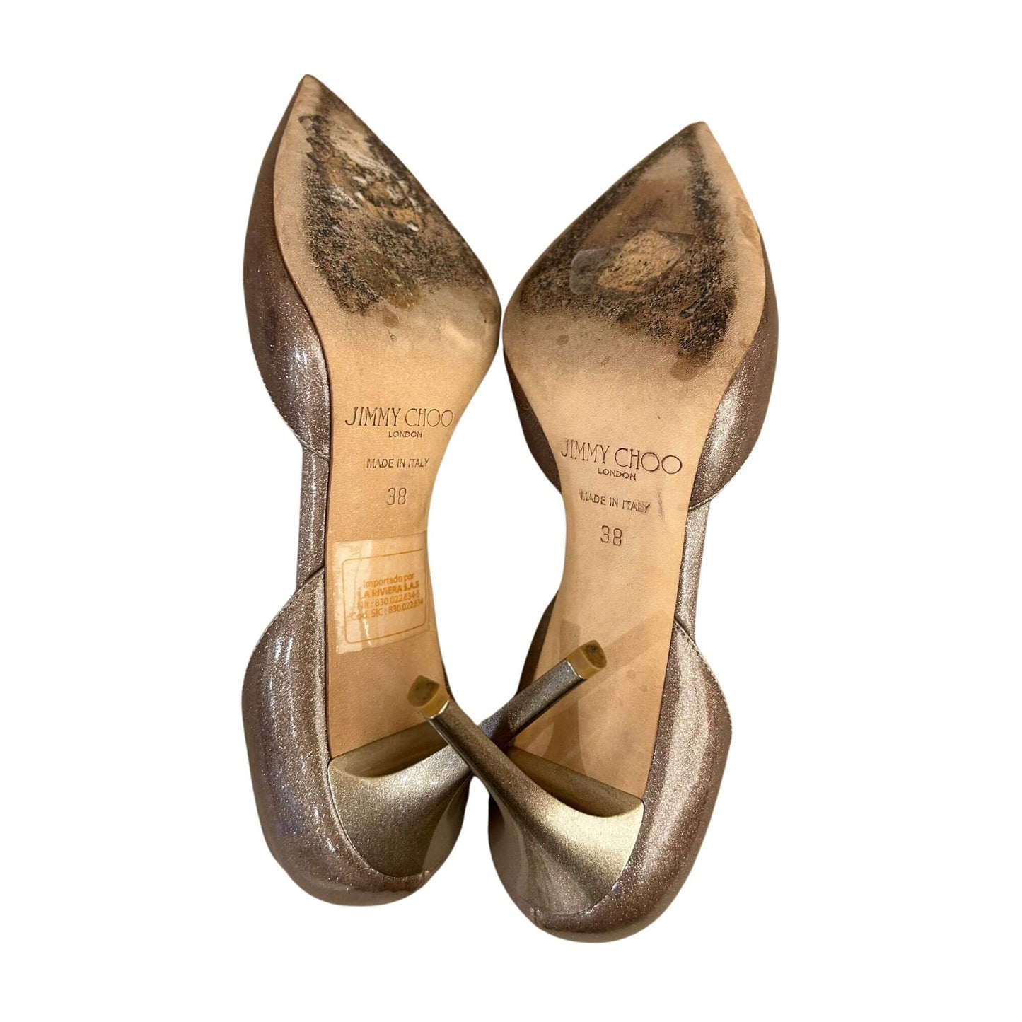 JIMMY CHOO GLITTER STILETTOS HEELS