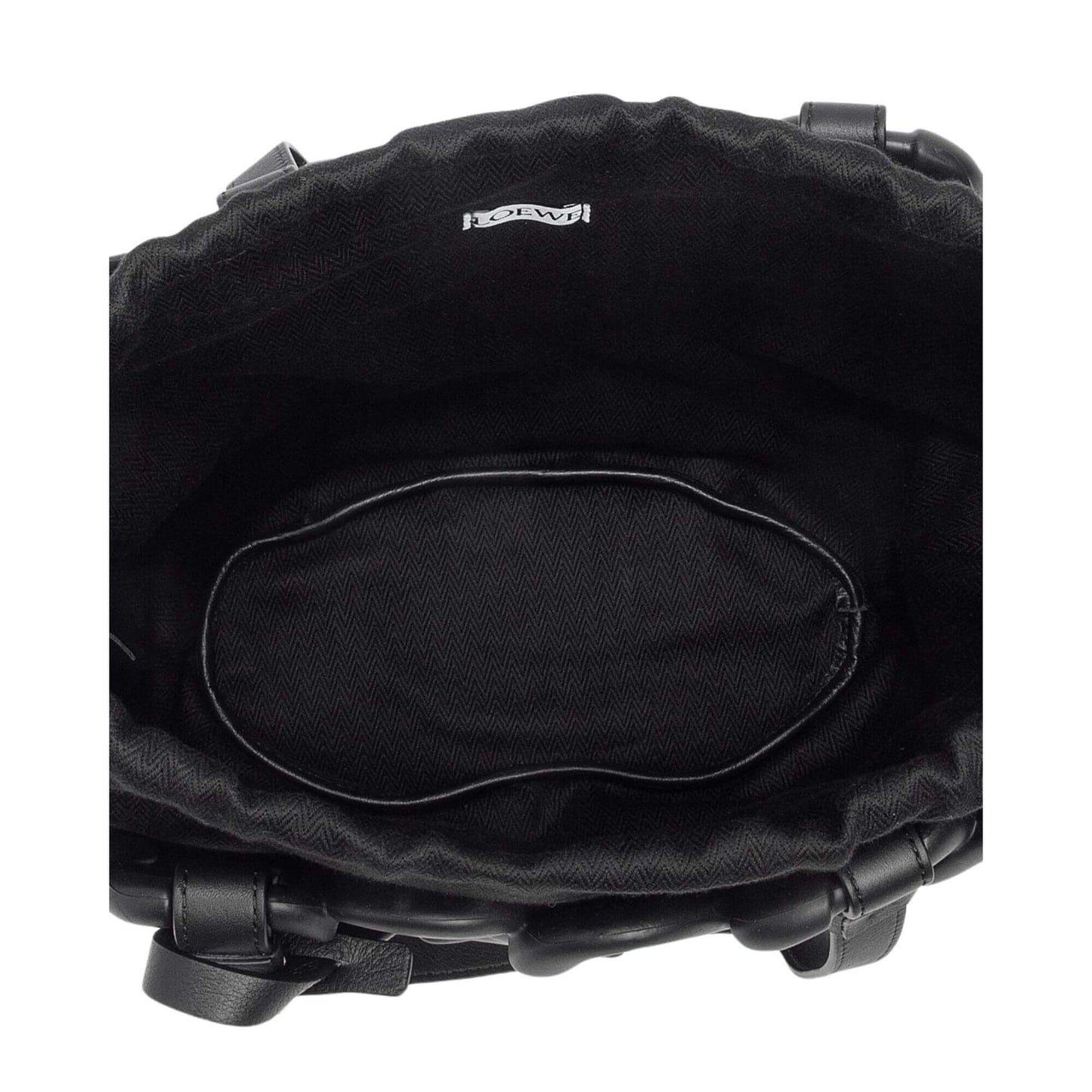 LOEWE BLACK ANAGRAM INFLATED BASKET BAG
