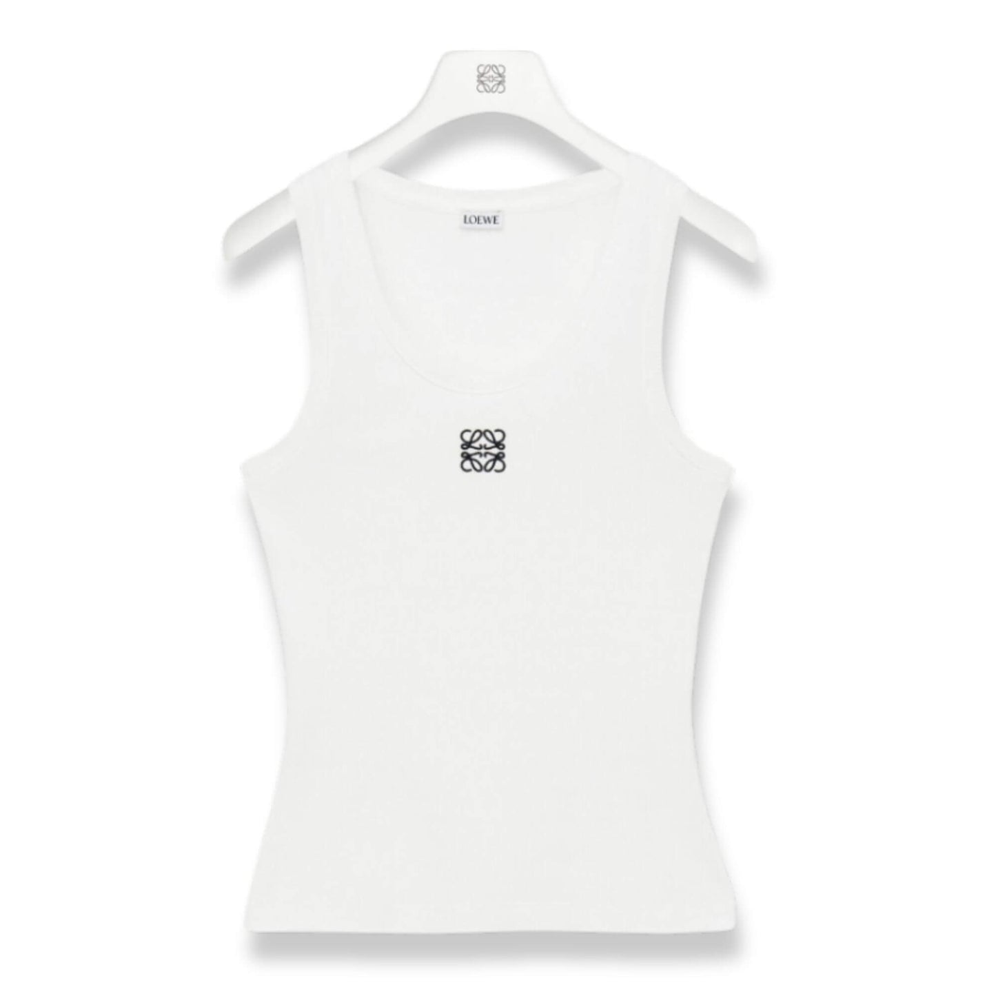 CAMISETA DE TIRANTES DE ALGODÓN BLANCO CON ANAGRAM DE LOEWE