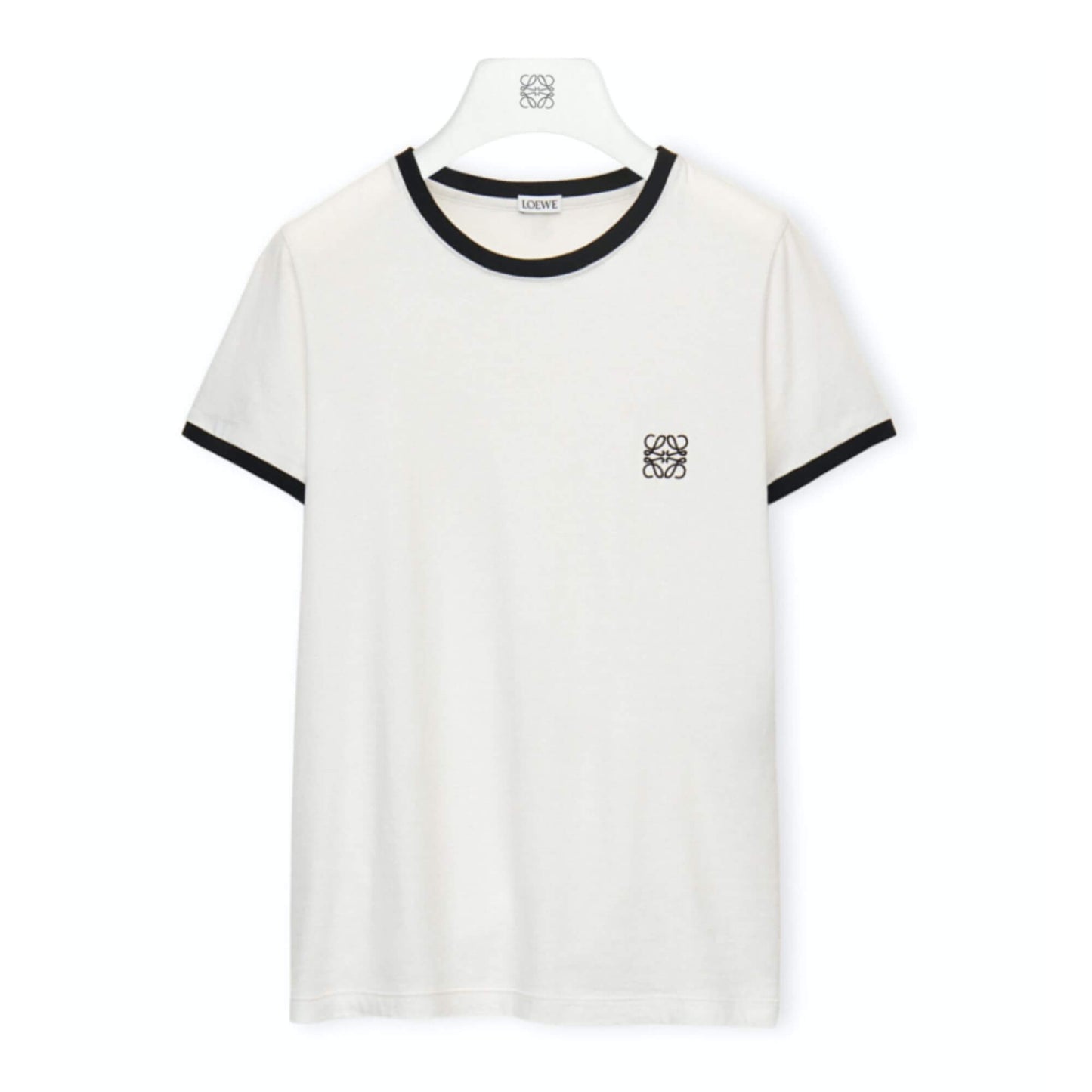 CAMISETA DE ALGODÓN LOEWE BLANCA SLIM FIT