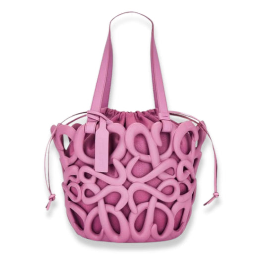 LOEWE PURPLE ANAGRAM INFLATED BASKET BAG