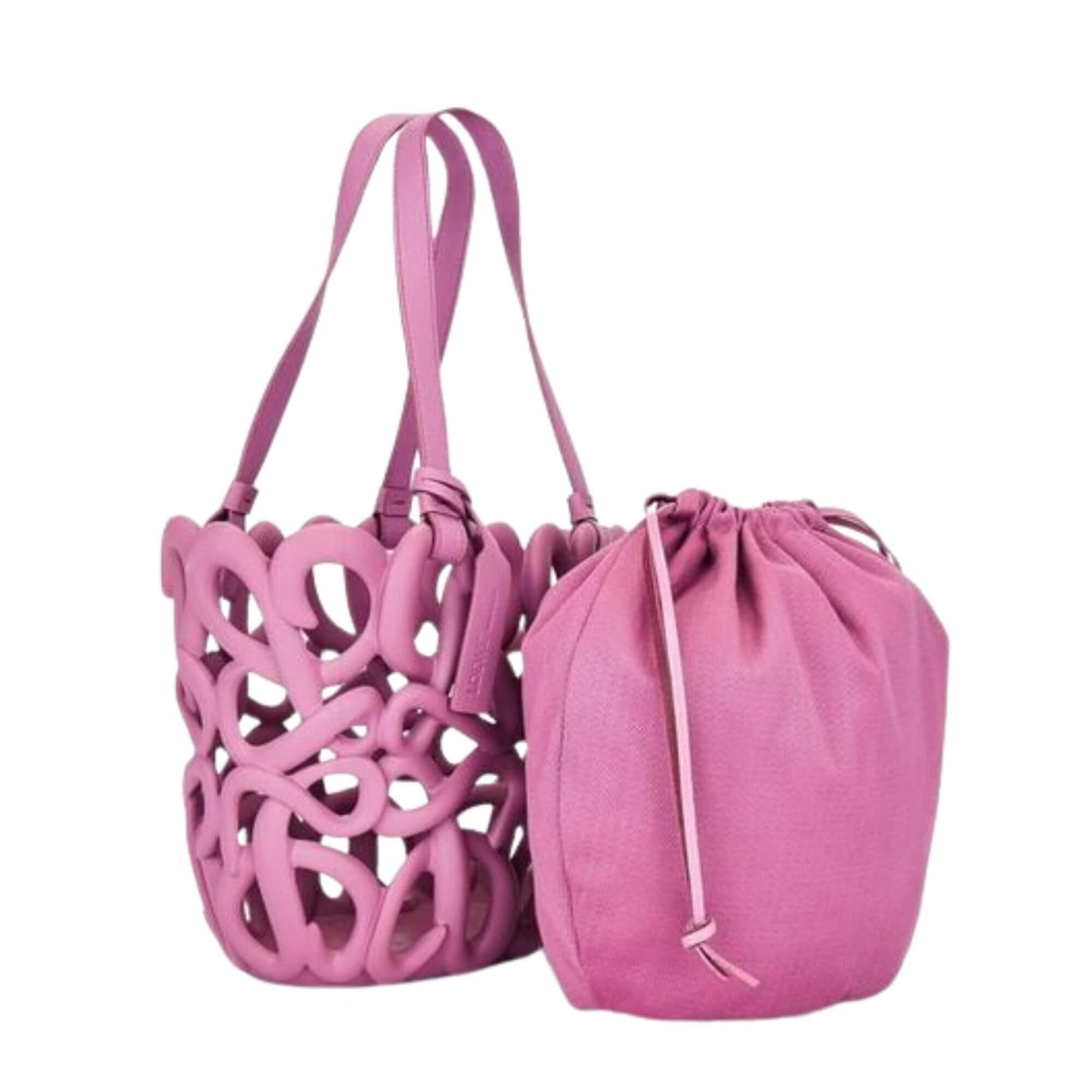 LOEWE PURPLE ANAGRAM INFLATED BASKET BAG