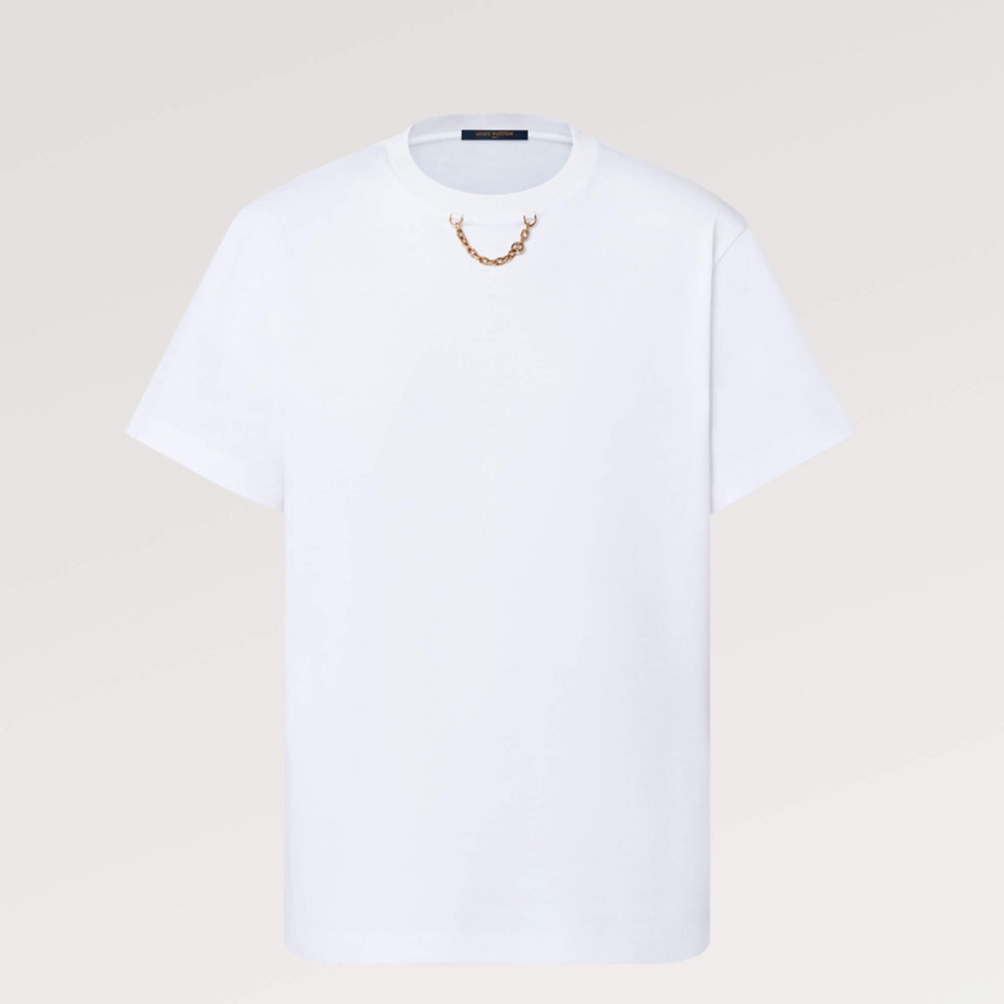 LOUIS VUITTON WHITE CHAIN T-SHIRT