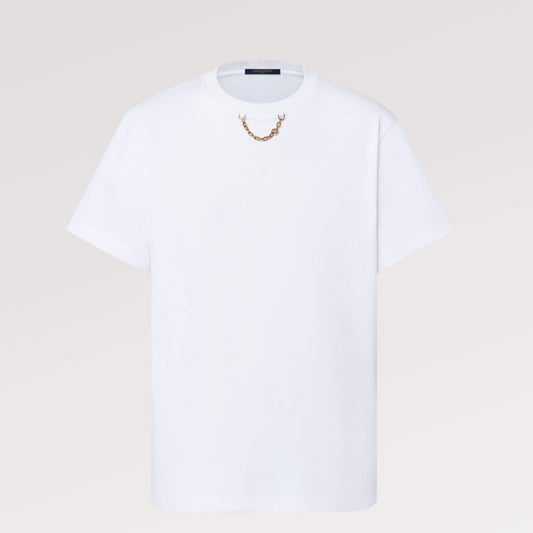 LOUIS VUITTON WHITE CHAIN T-SHIRT