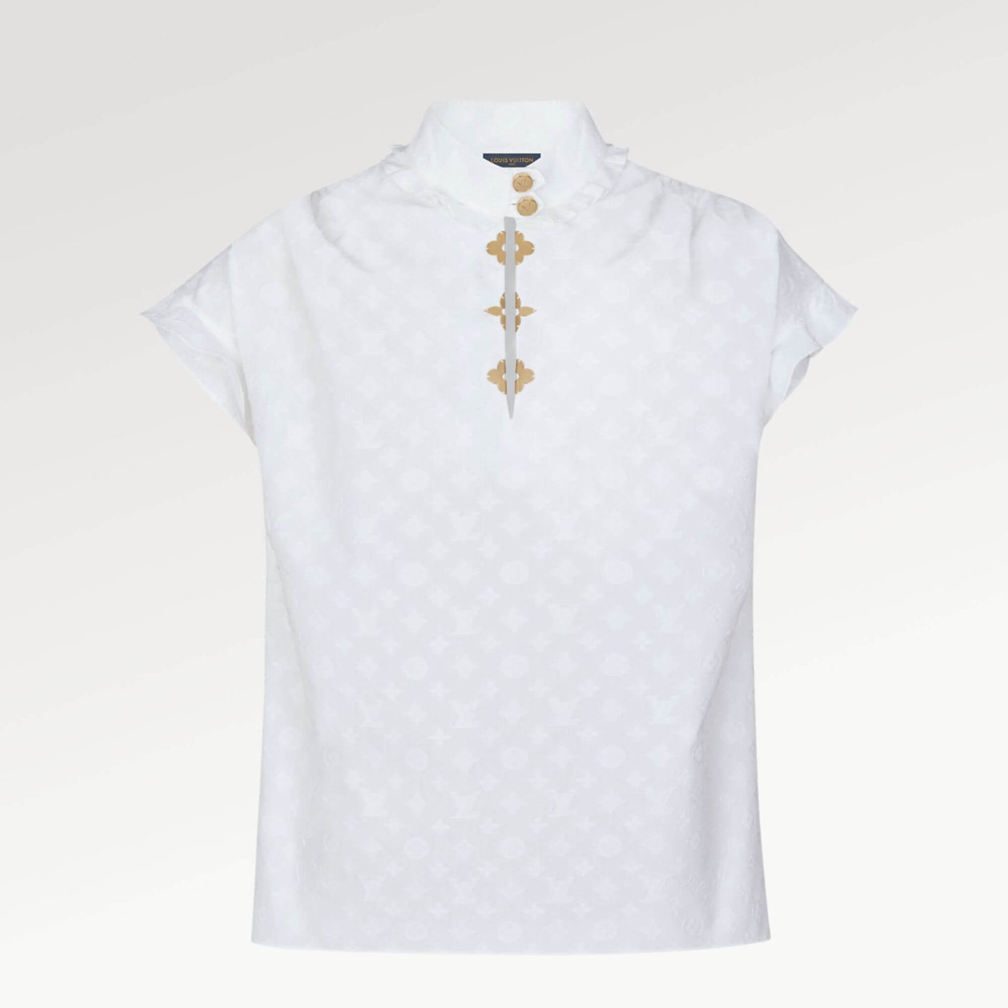 LOUIS VUITTON WHITE FRILL BLOUSE