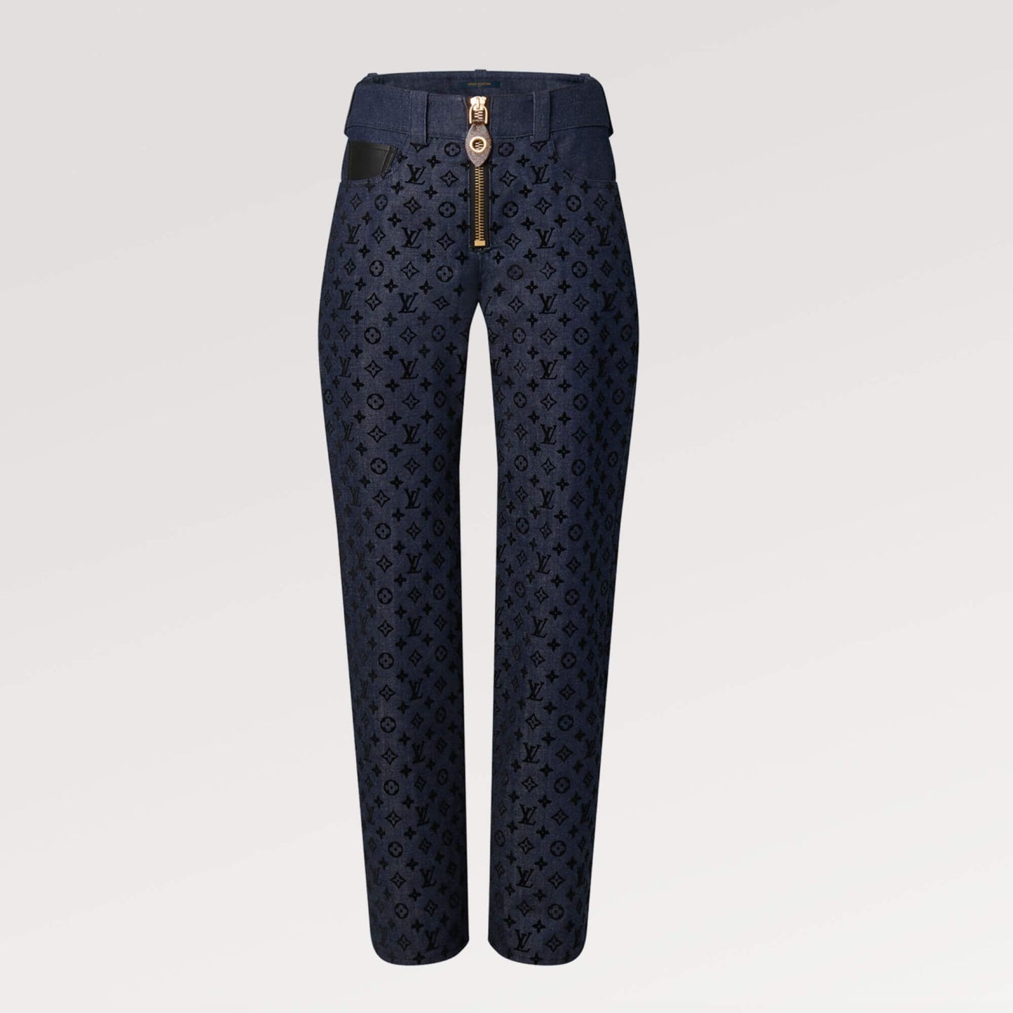 LOUIS VUITTON FLOCKED MONOGRAM JEANS