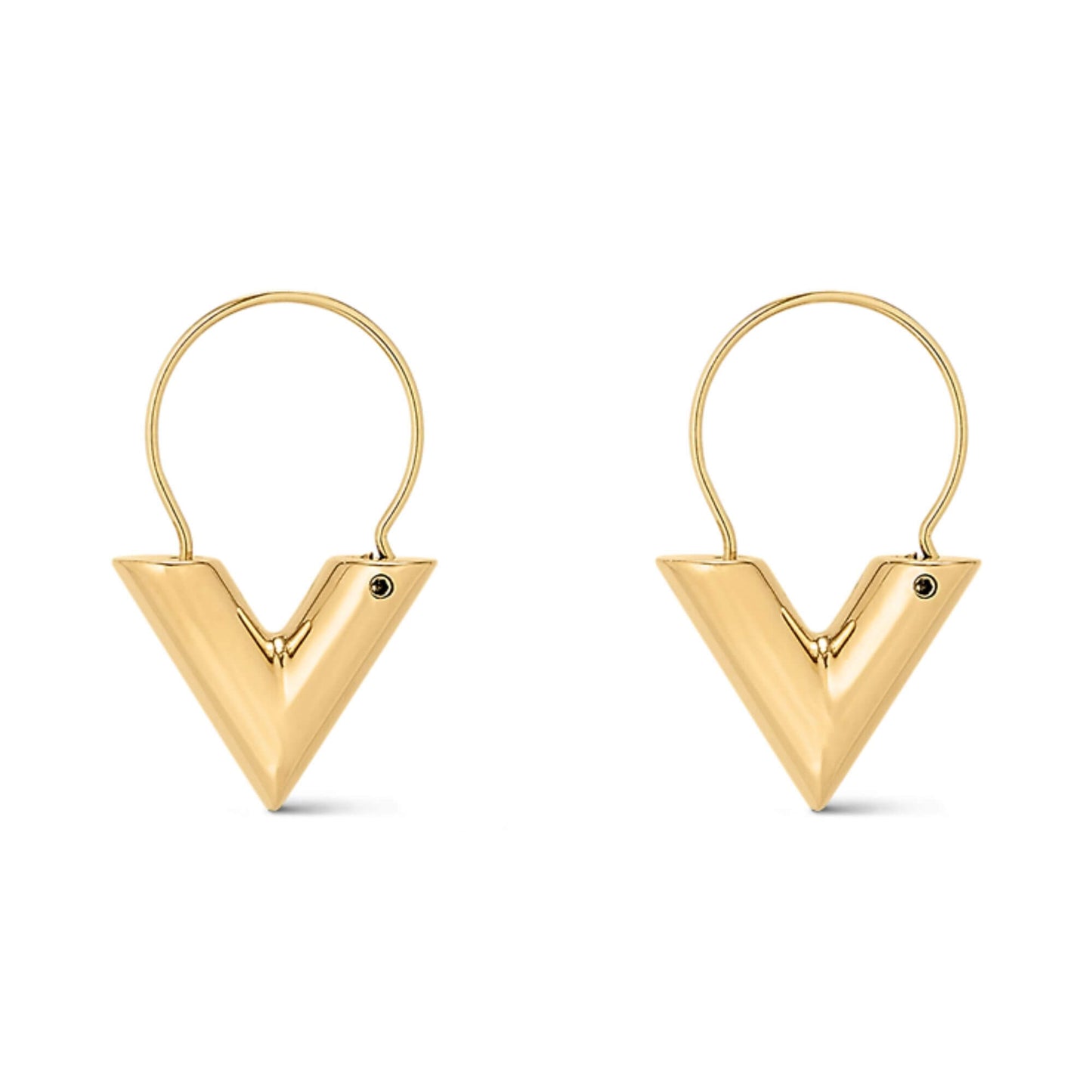 LOUIS VUITTON ESSENTIAL V HOOP EARRINGS