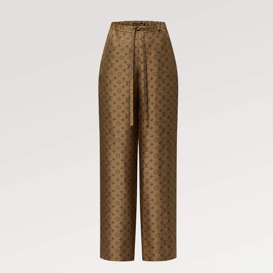 LOUIS VUITTON MONOGRAM PRINT BAGGY PAJAMA PANTS