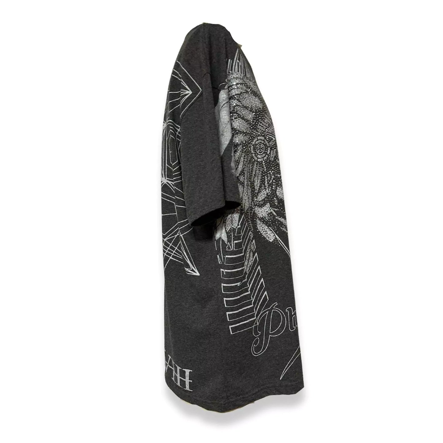 PHILIP PLEIN GREY SKULLS T-SHIRT