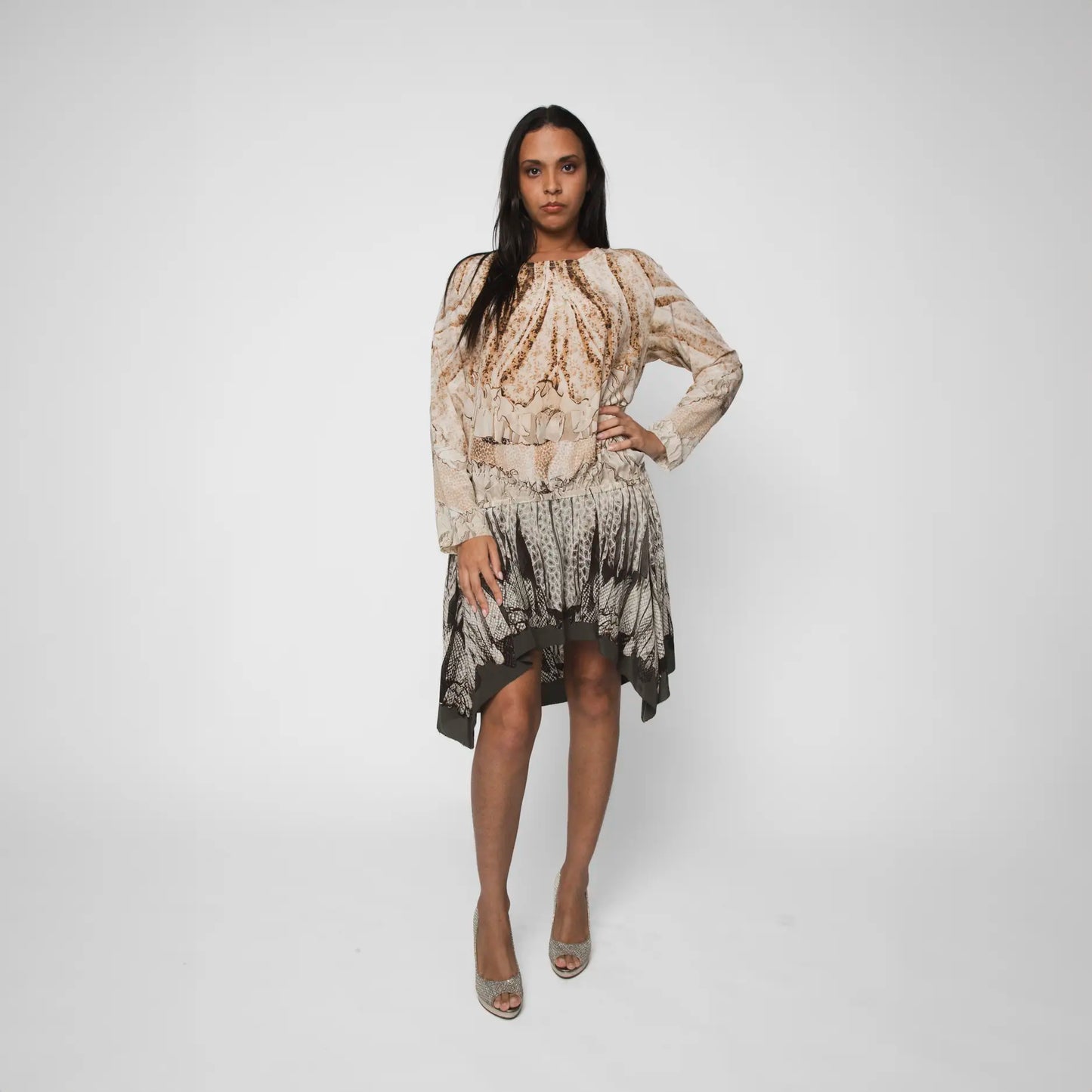 ROBERTO CAVALLI BROWN DRESS