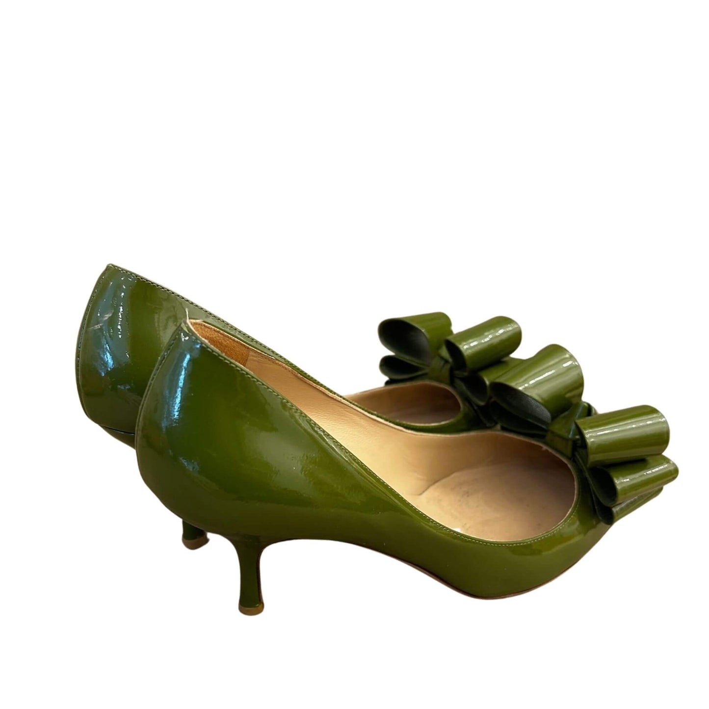 VALENTINO STILLETTO DE PUNTA CON LAZO VERDE