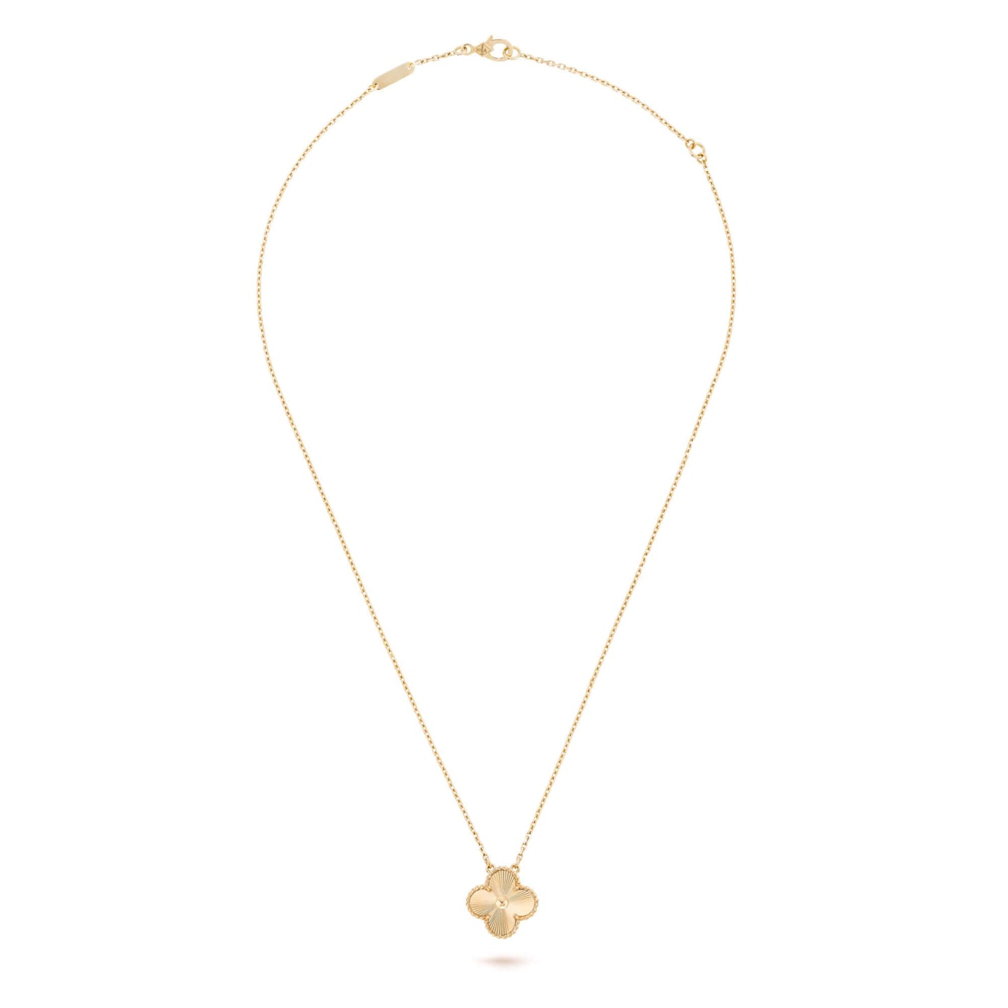 VAN CLEEF & ARPELS GOLD VINTAGE ALHAMBRA NECKLACE