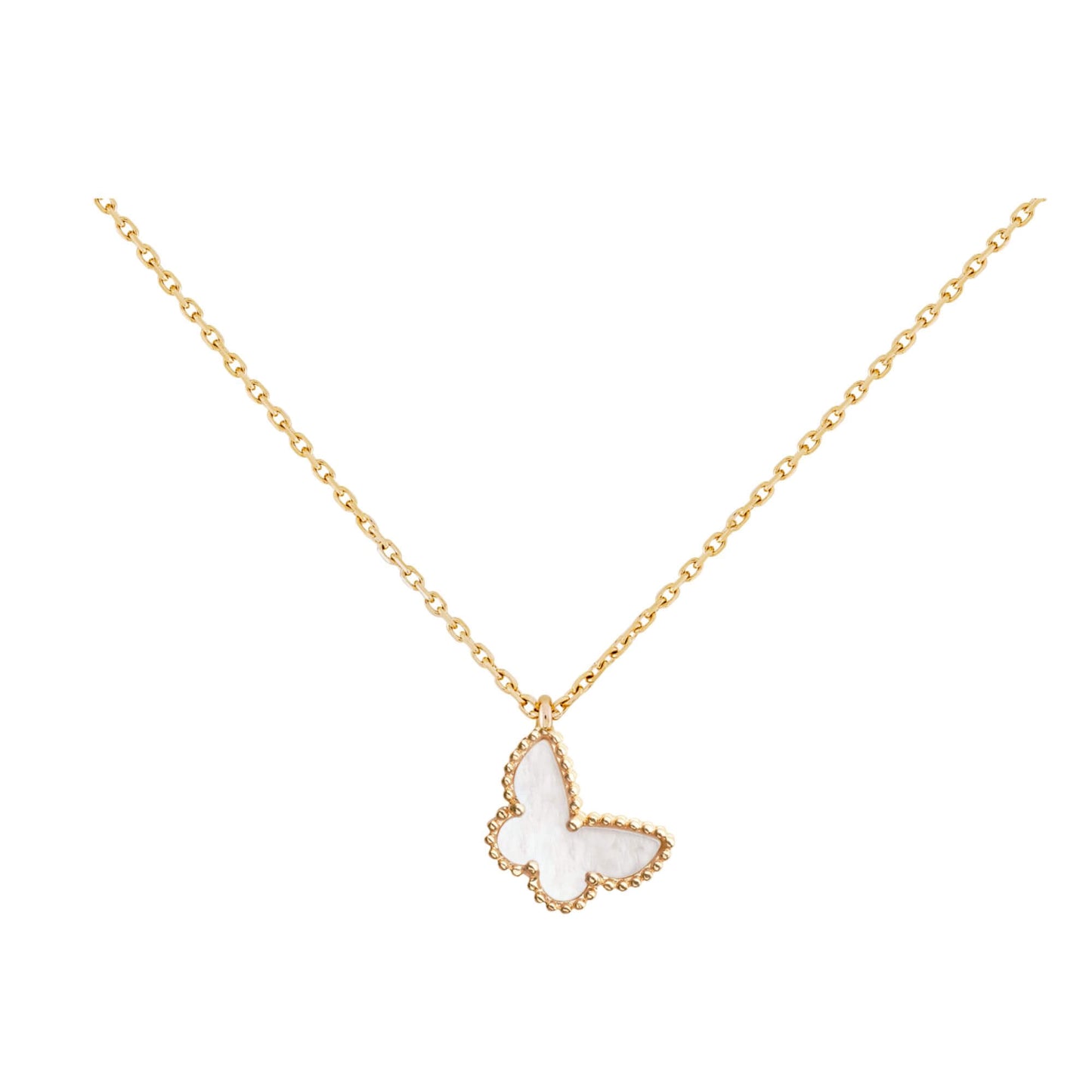 VAN CLEEF & ARPELS GOLD SWEET BUTTERFLIES NECKLACE
